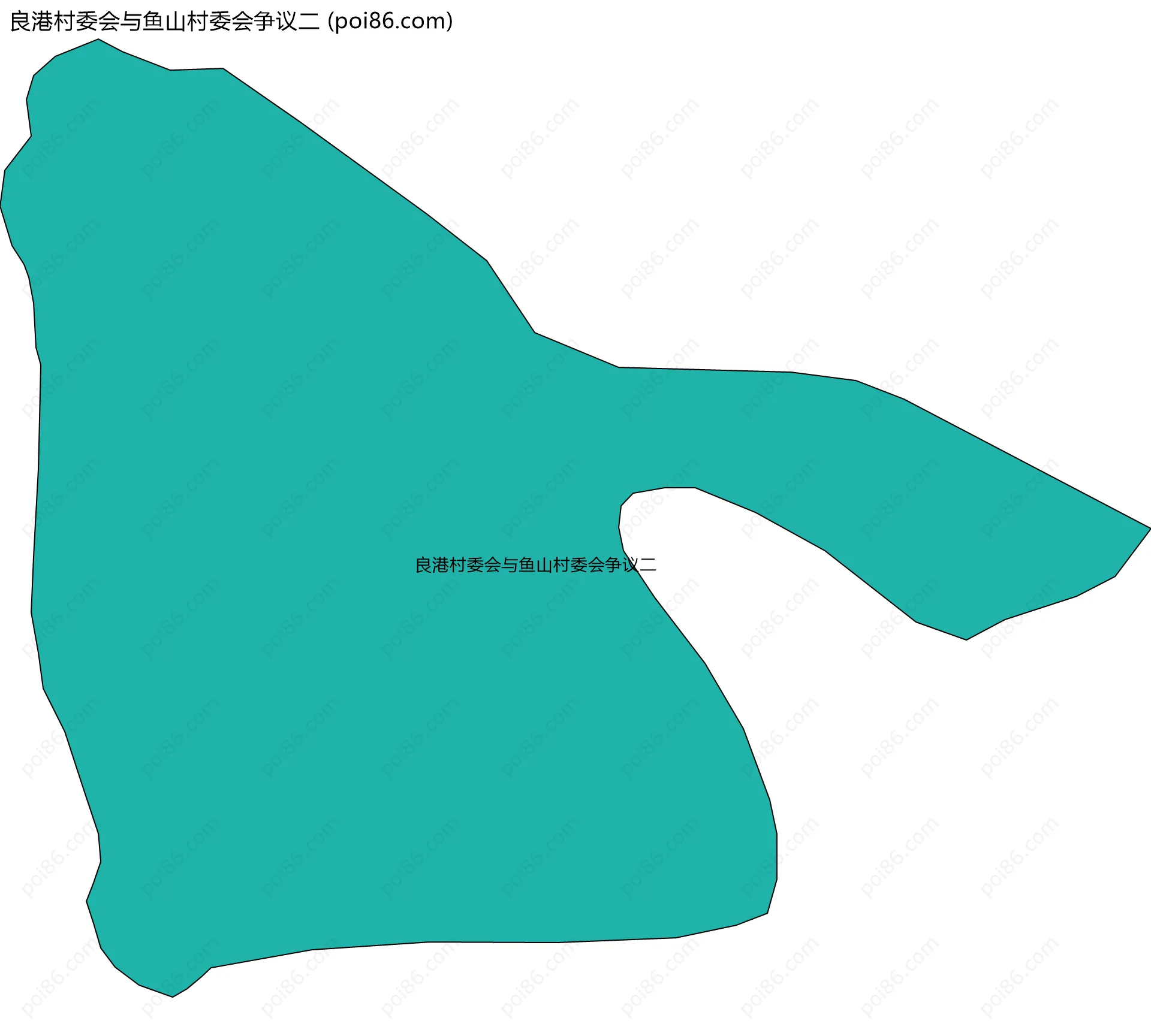 良港村委会与鱼山村委会争议二边界地图