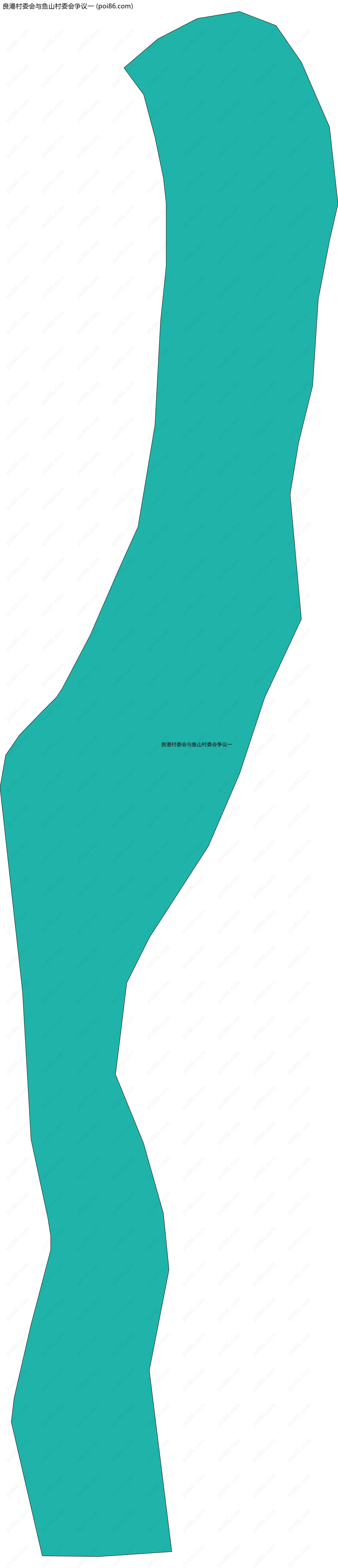 良港村委会与鱼山村委会争议一边界地图