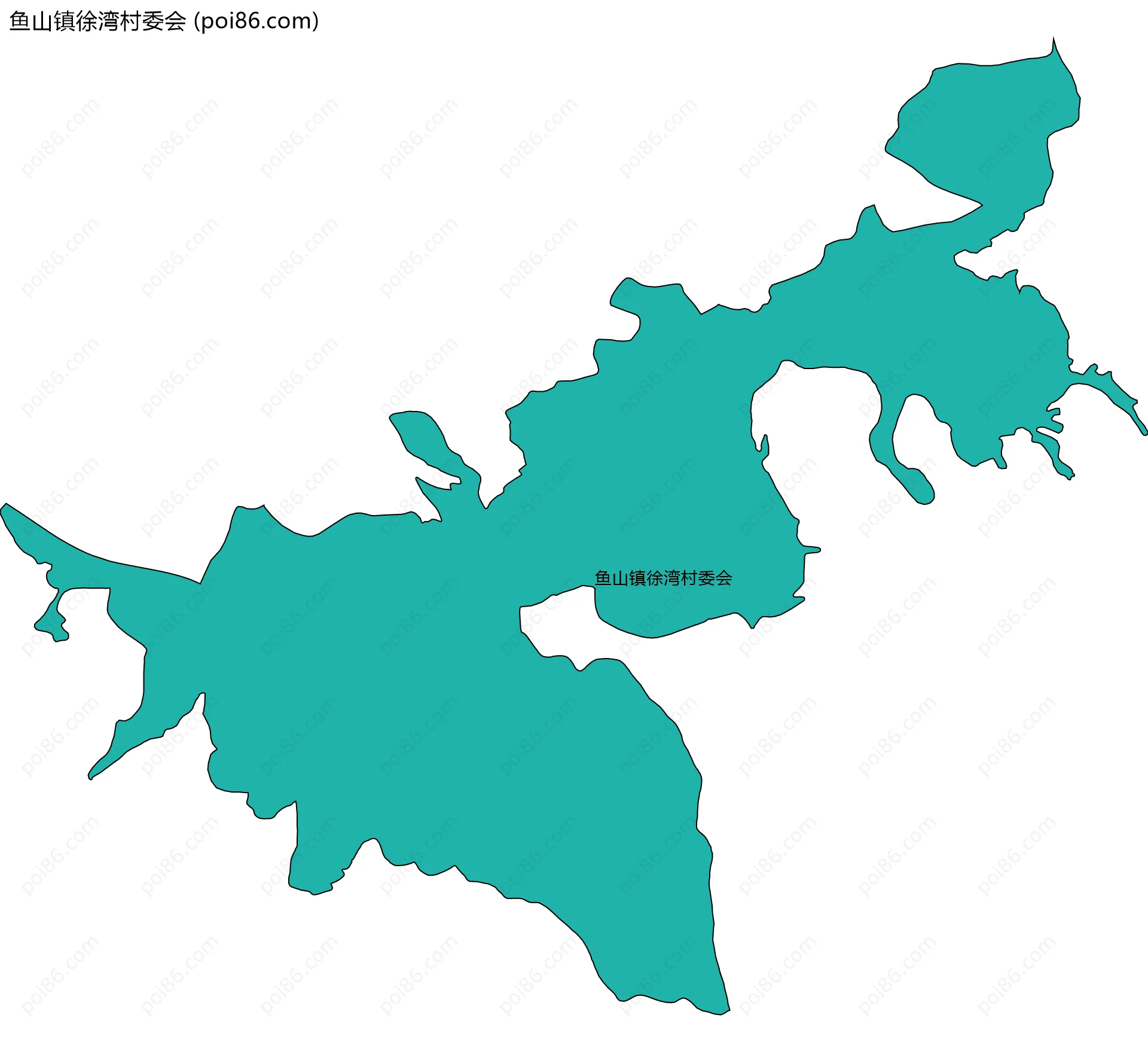 鱼山镇徐湾村委会边界地图