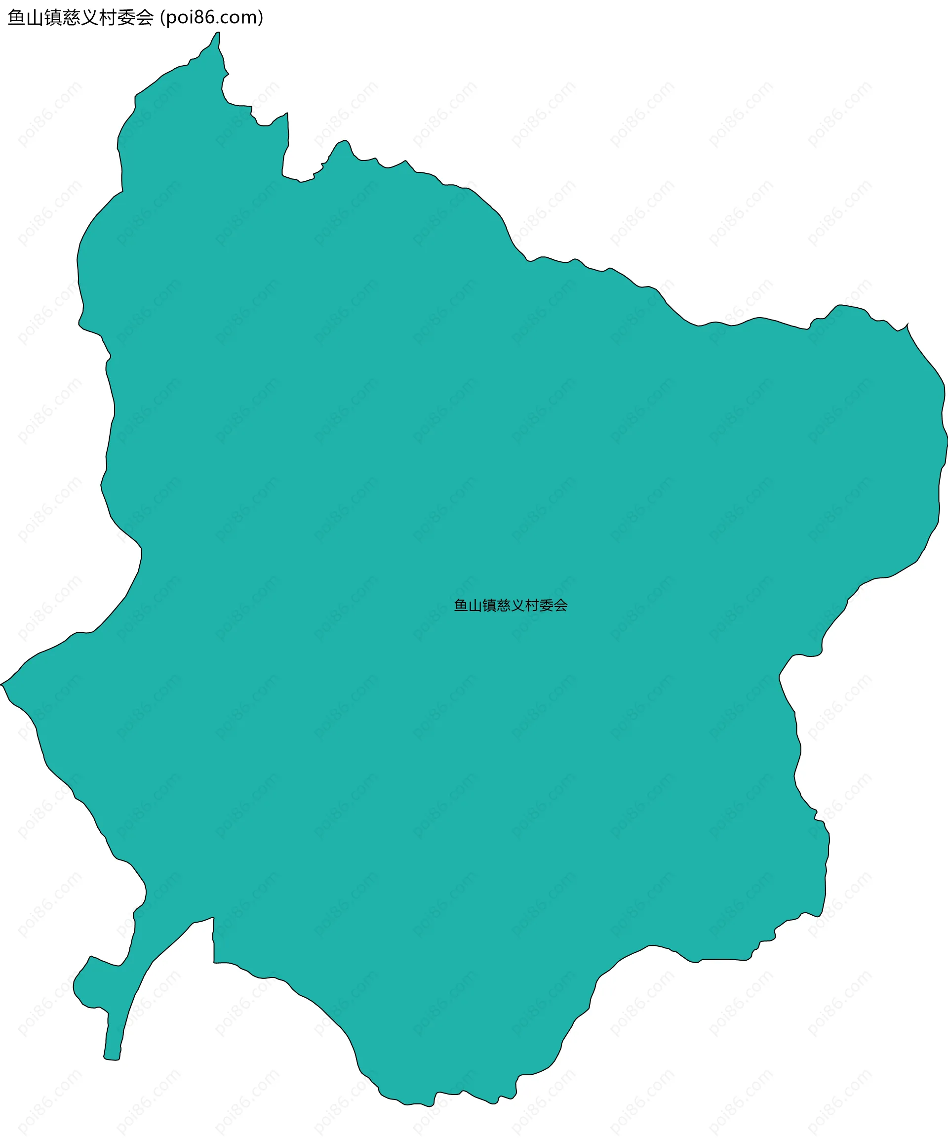 鱼山镇慈义村委会边界地图