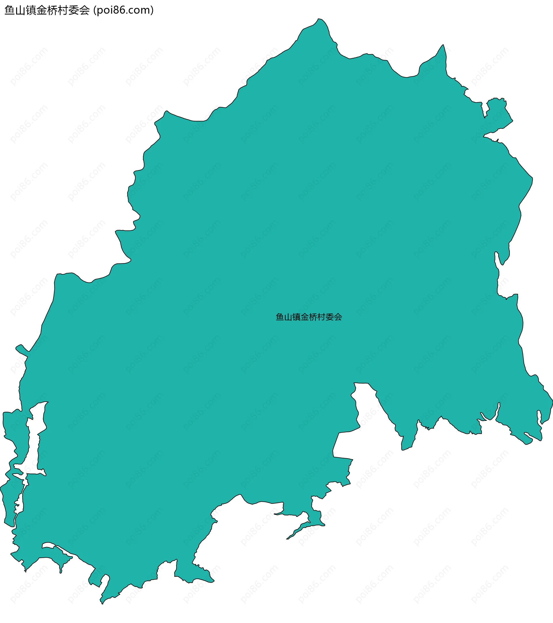 鱼山镇金桥村委会边界地图