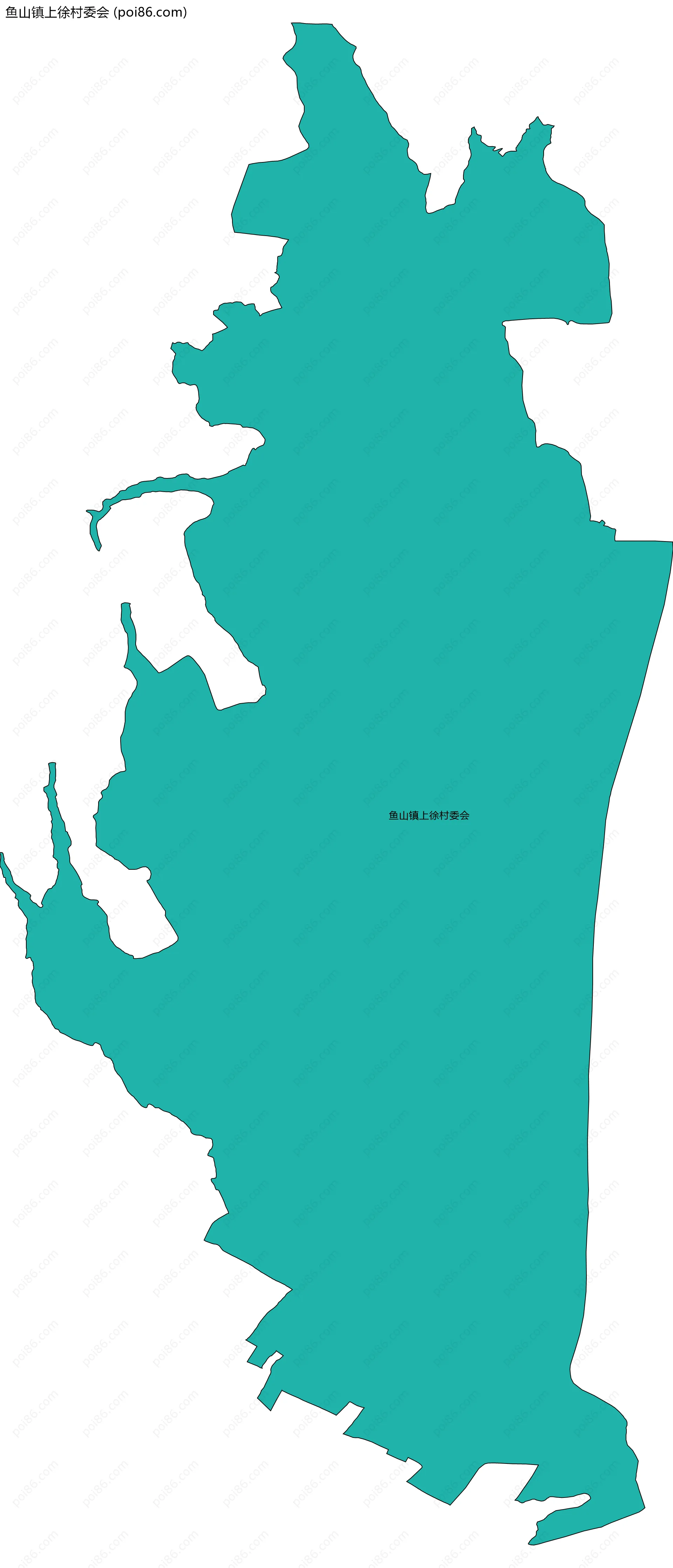 鱼山镇上徐村委会边界地图