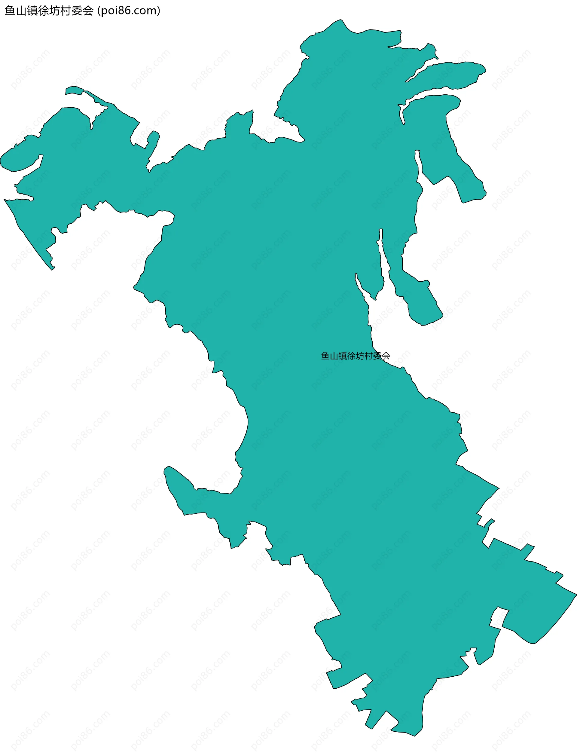 鱼山镇徐坊村委会边界地图