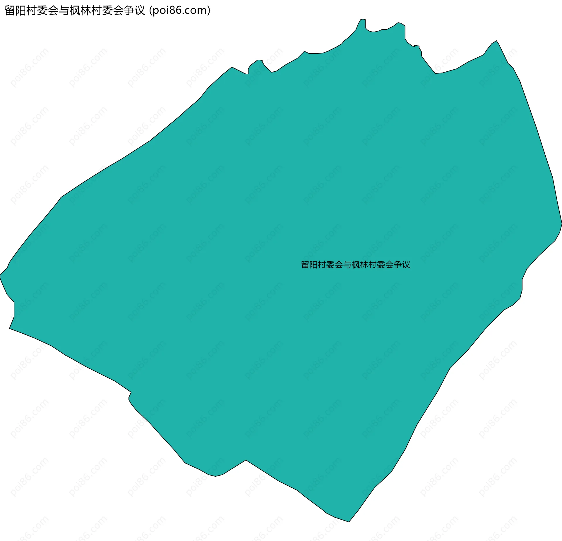留阳村委会与枫林村委会争议边界地图