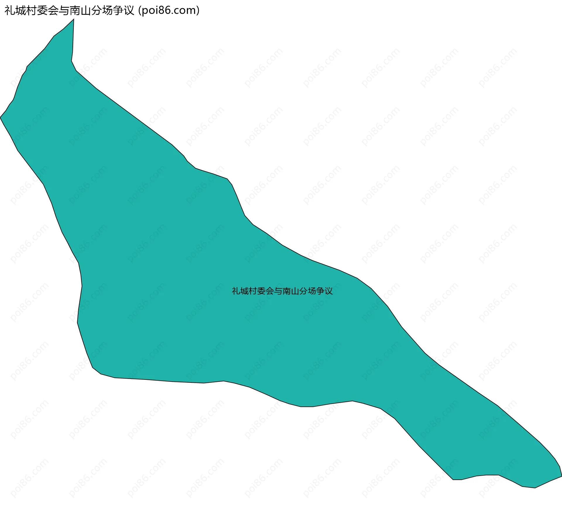 礼城村委会与南山分场争议边界地图