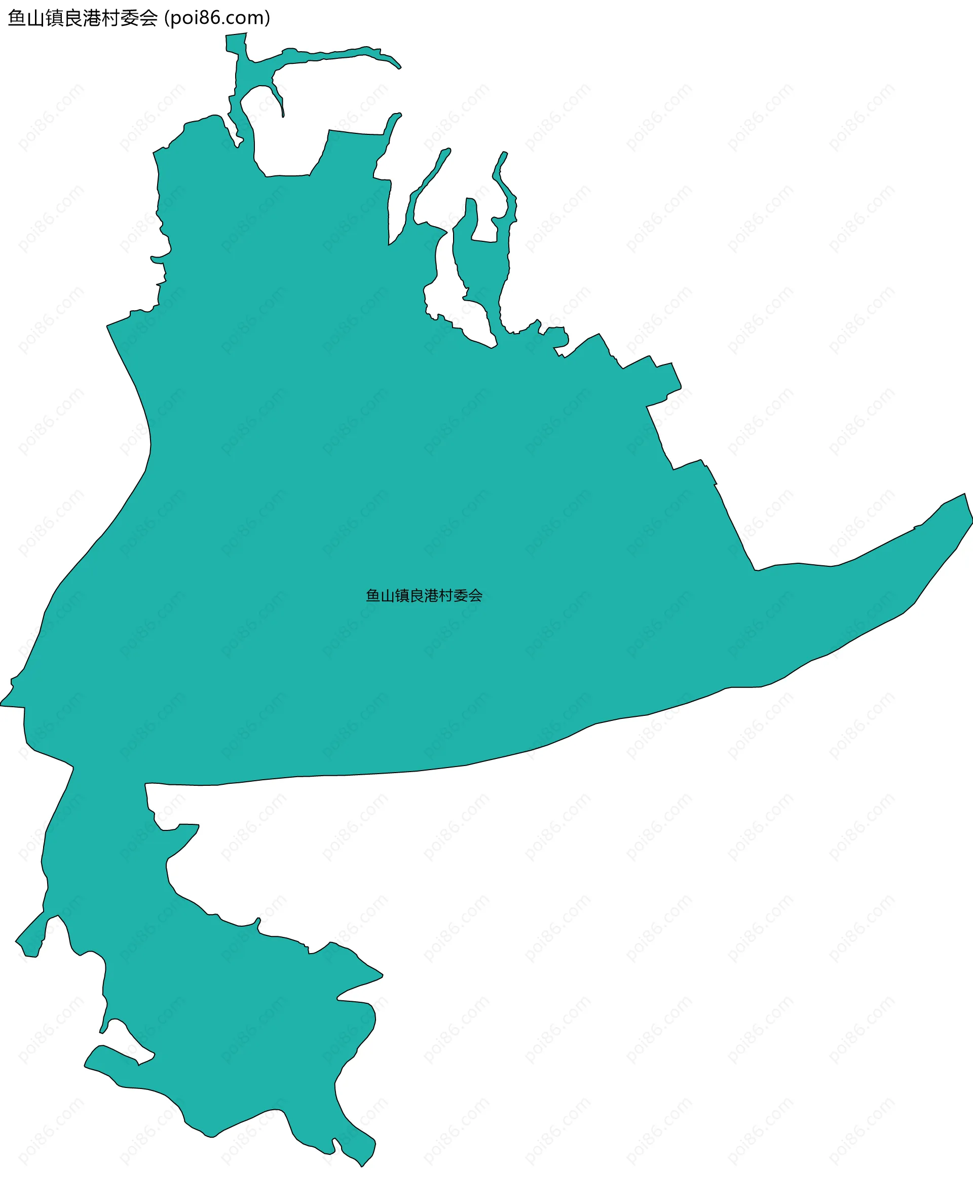 鱼山镇良港村委会边界地图