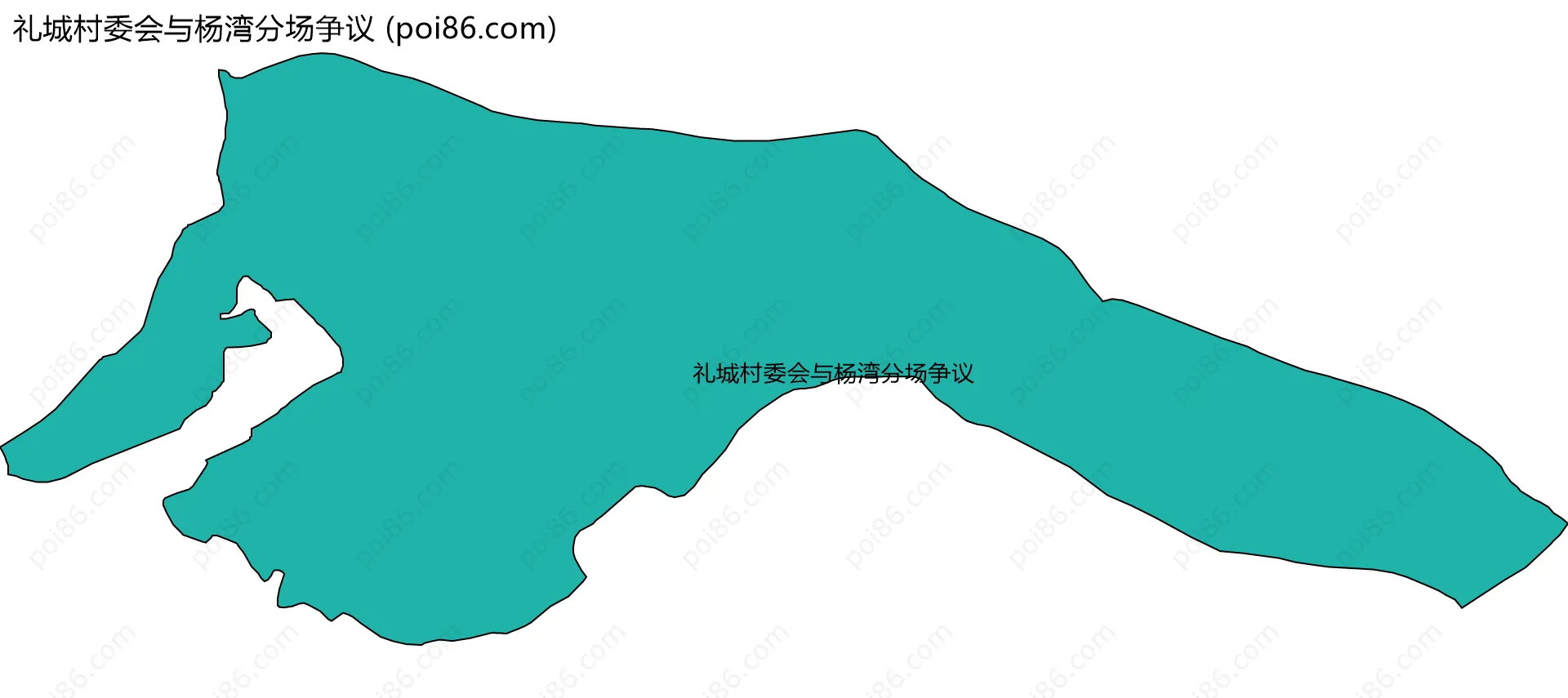 礼城村委会与杨湾分场争议边界地图
