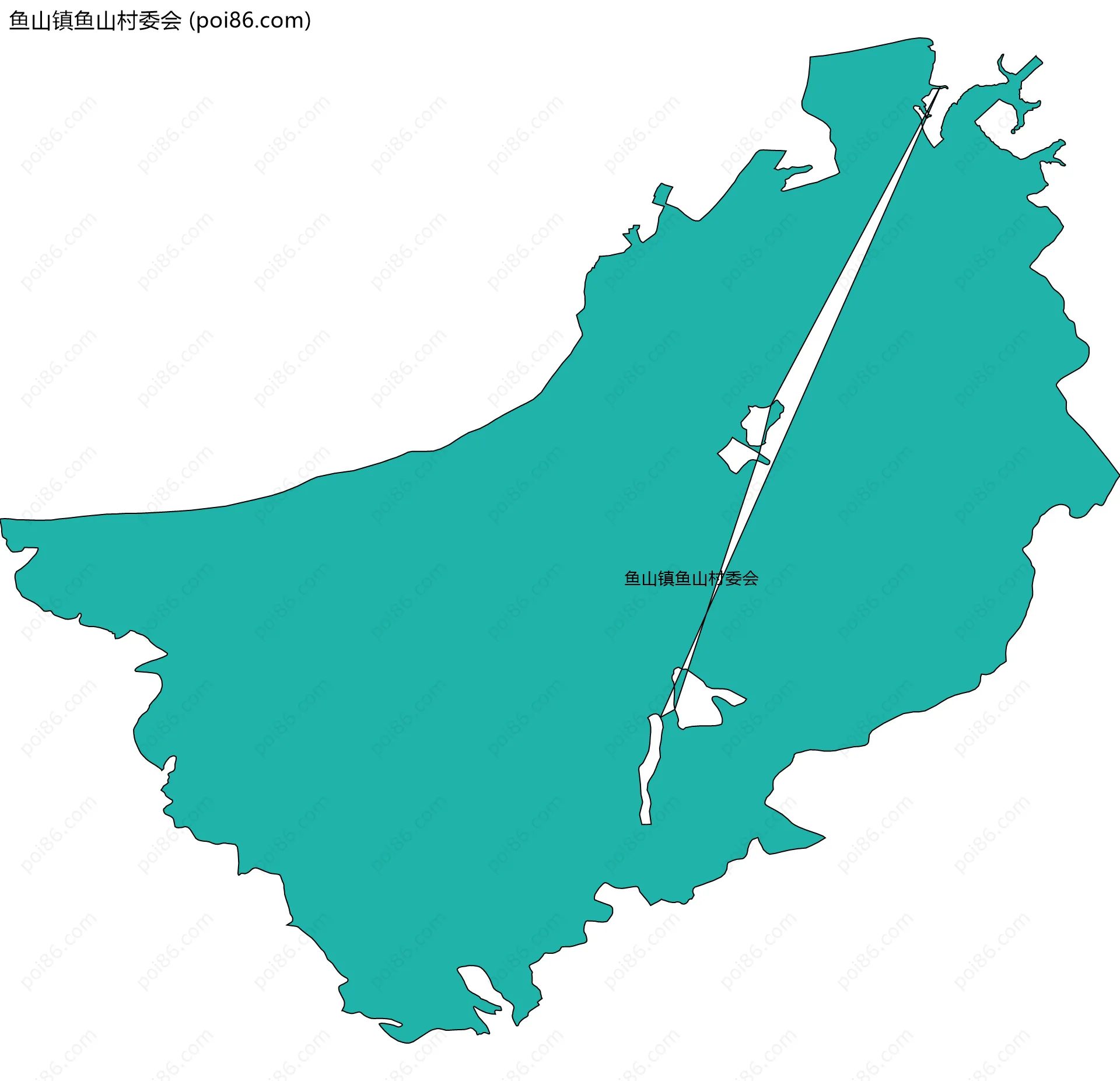 鱼山镇鱼山村委会边界地图