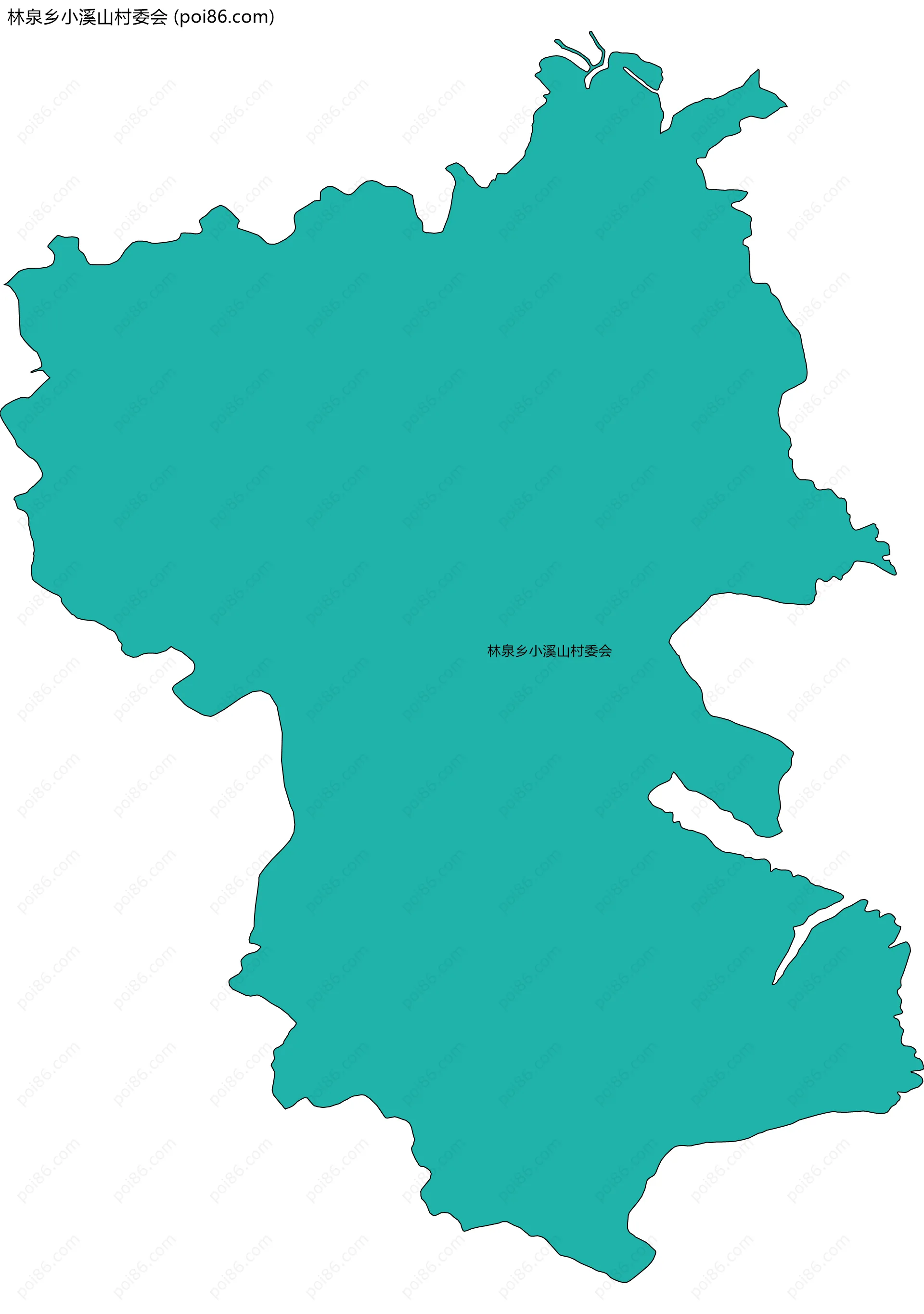 林泉乡小溪山村委会边界地图
