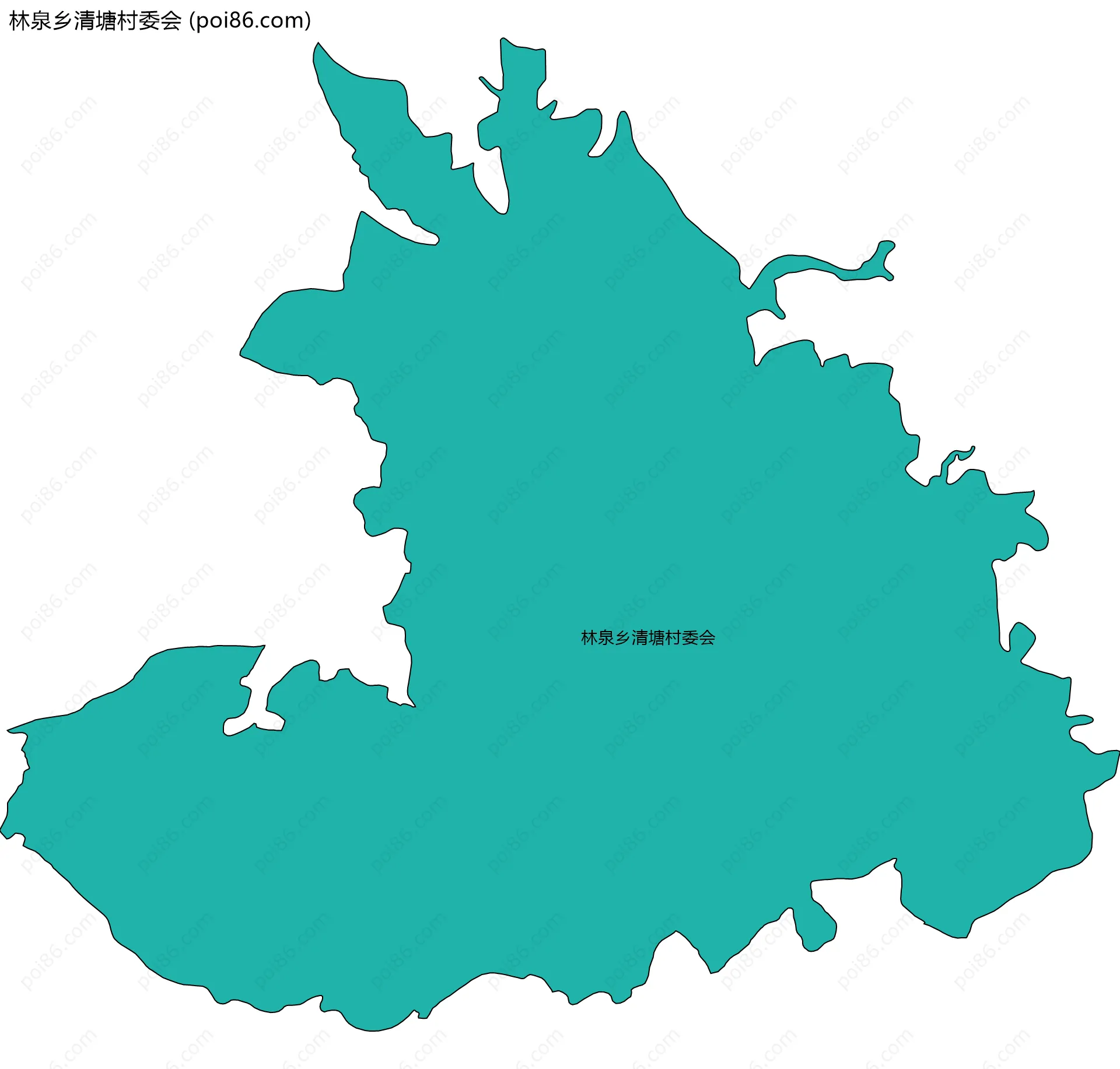 林泉乡清塘村委会边界地图