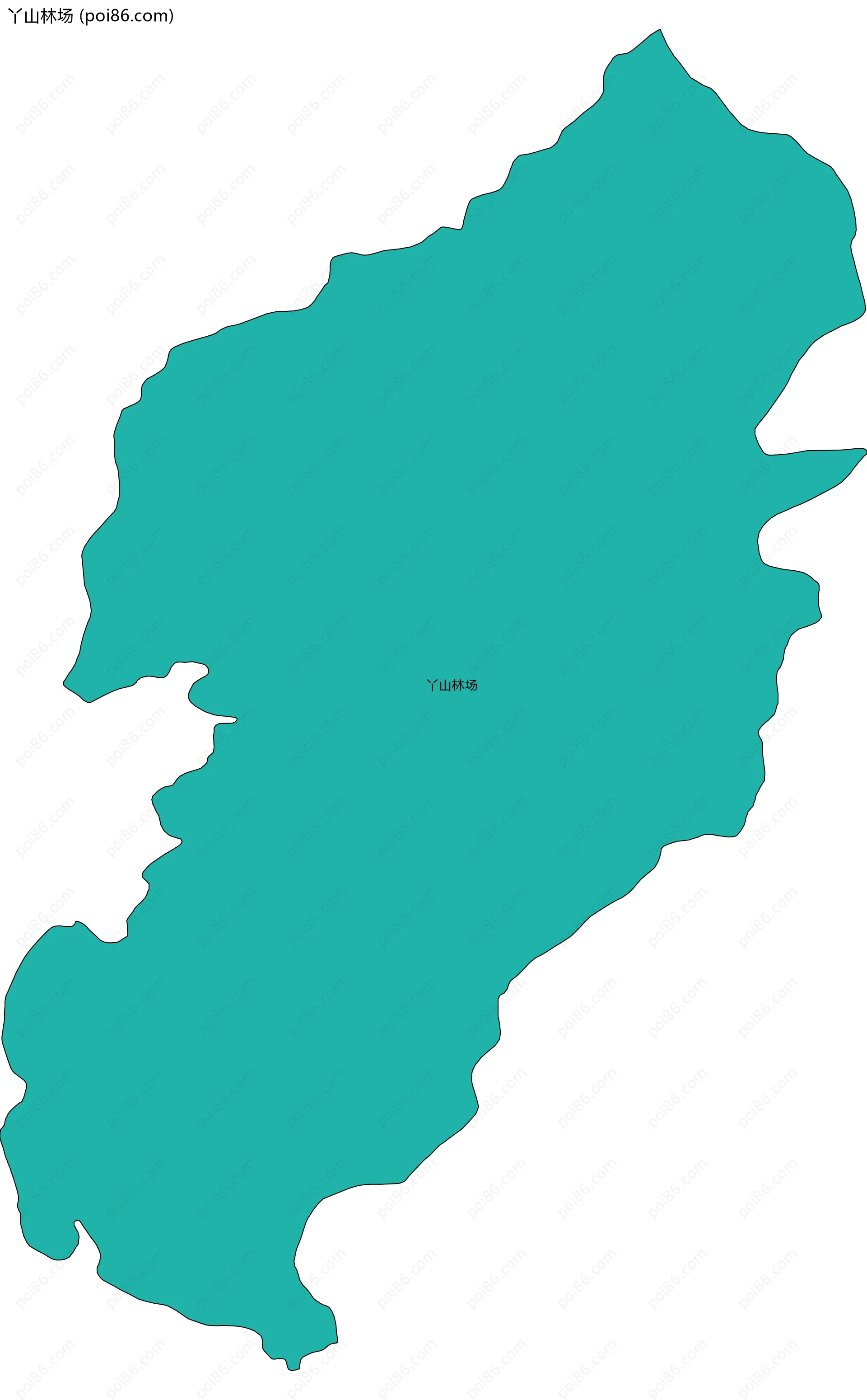 丫山林场边界地图