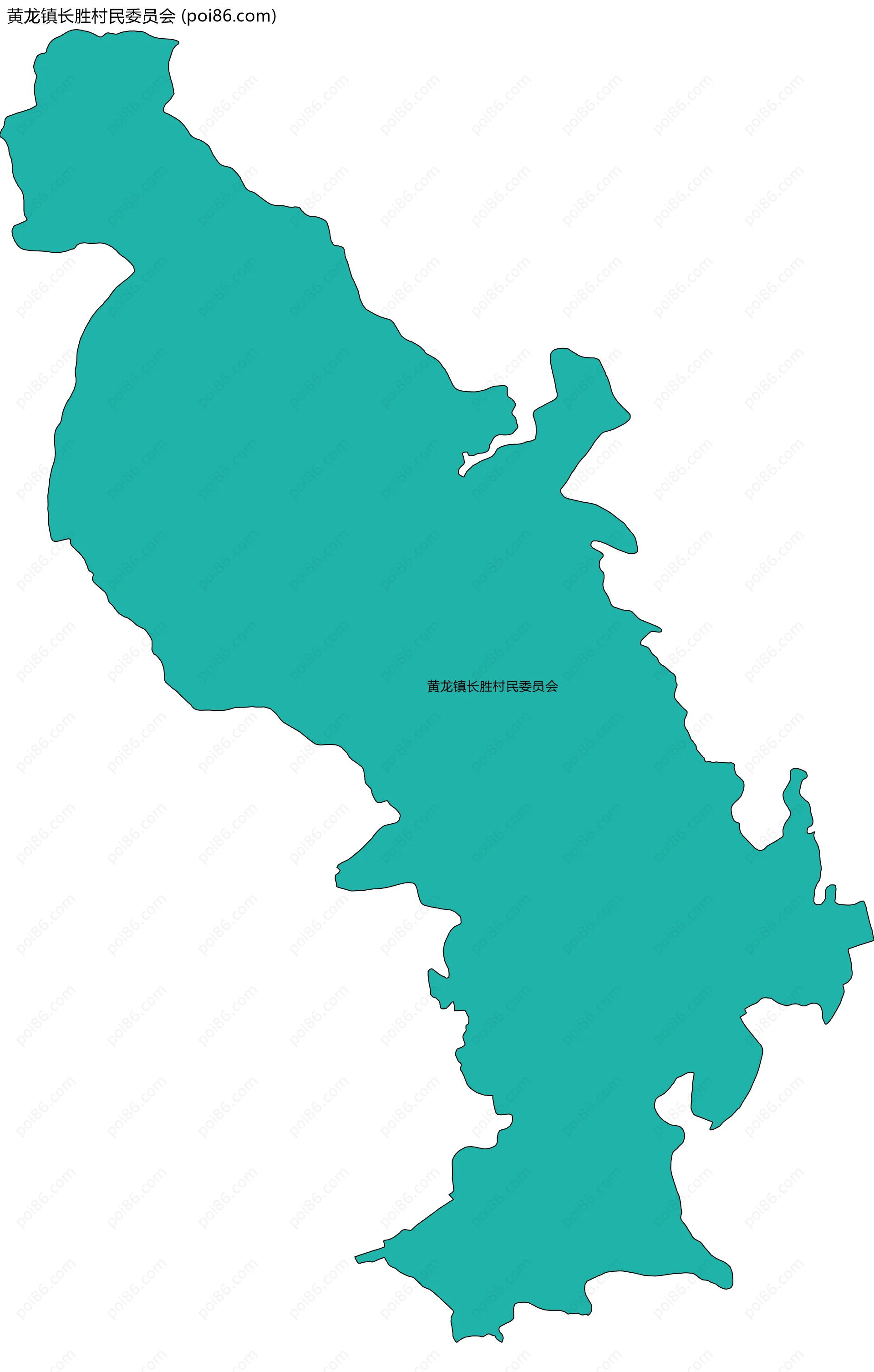 黄龙镇长胜村民委员会边界地图