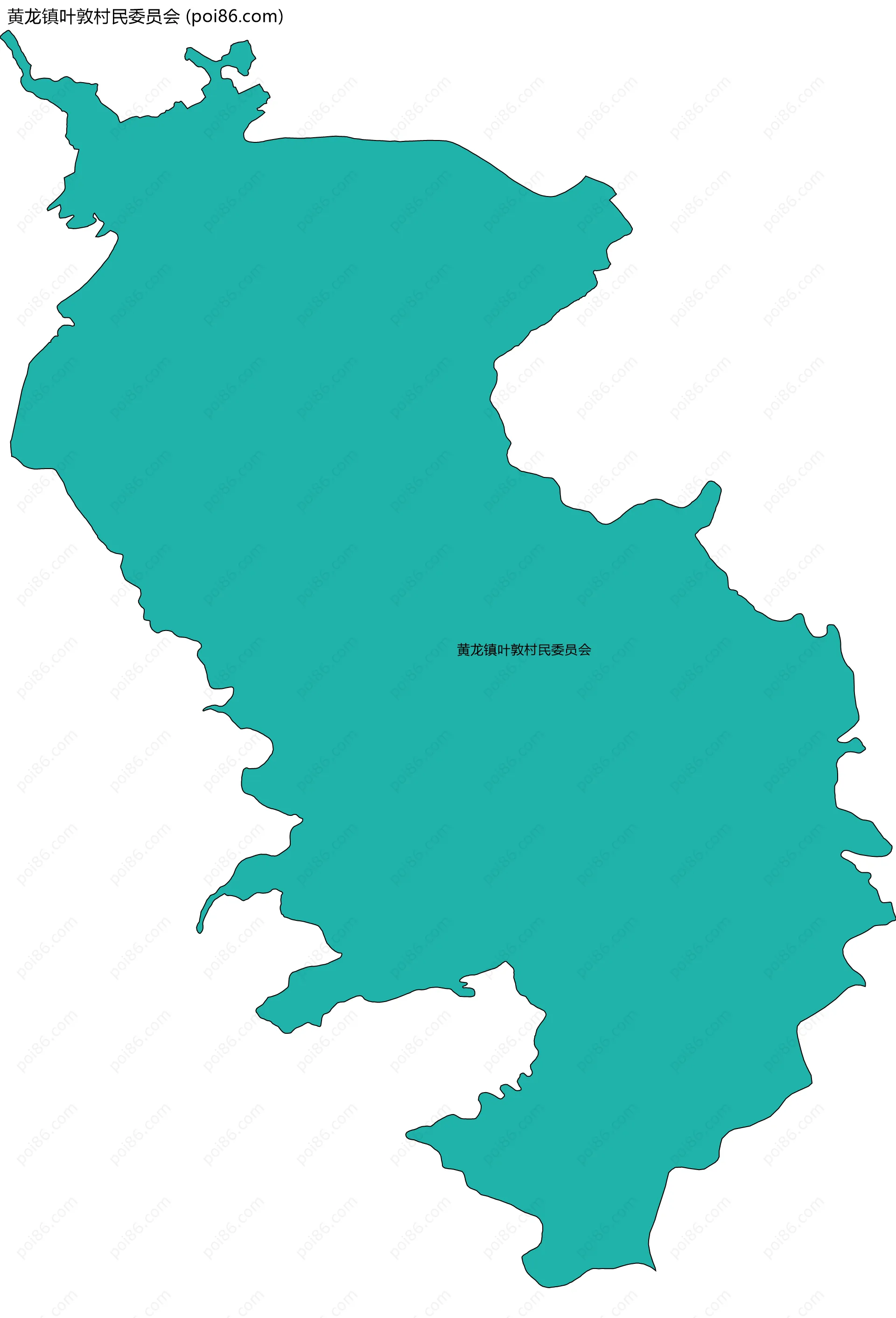 黄龙镇叶敦村民委员会边界地图