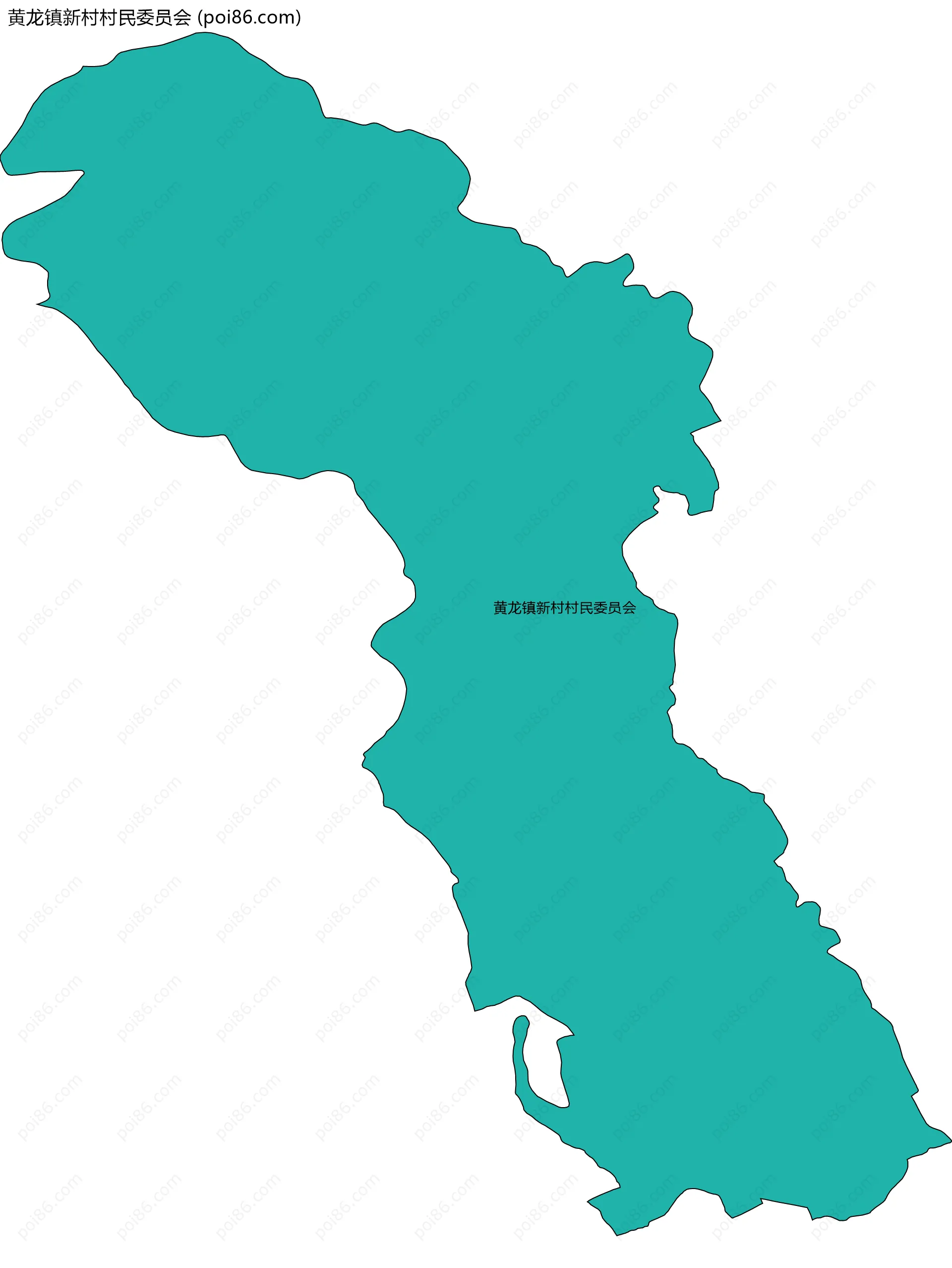 黄龙镇新村村民委员会边界地图