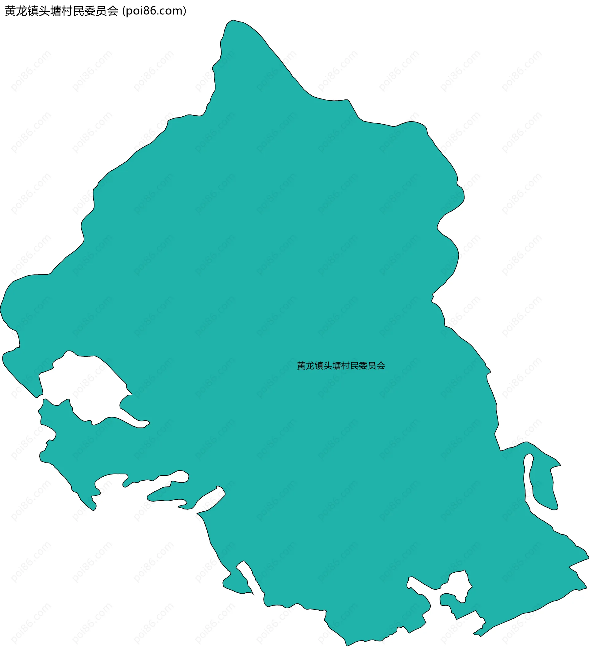 黄龙镇头塘村民委员会边界地图