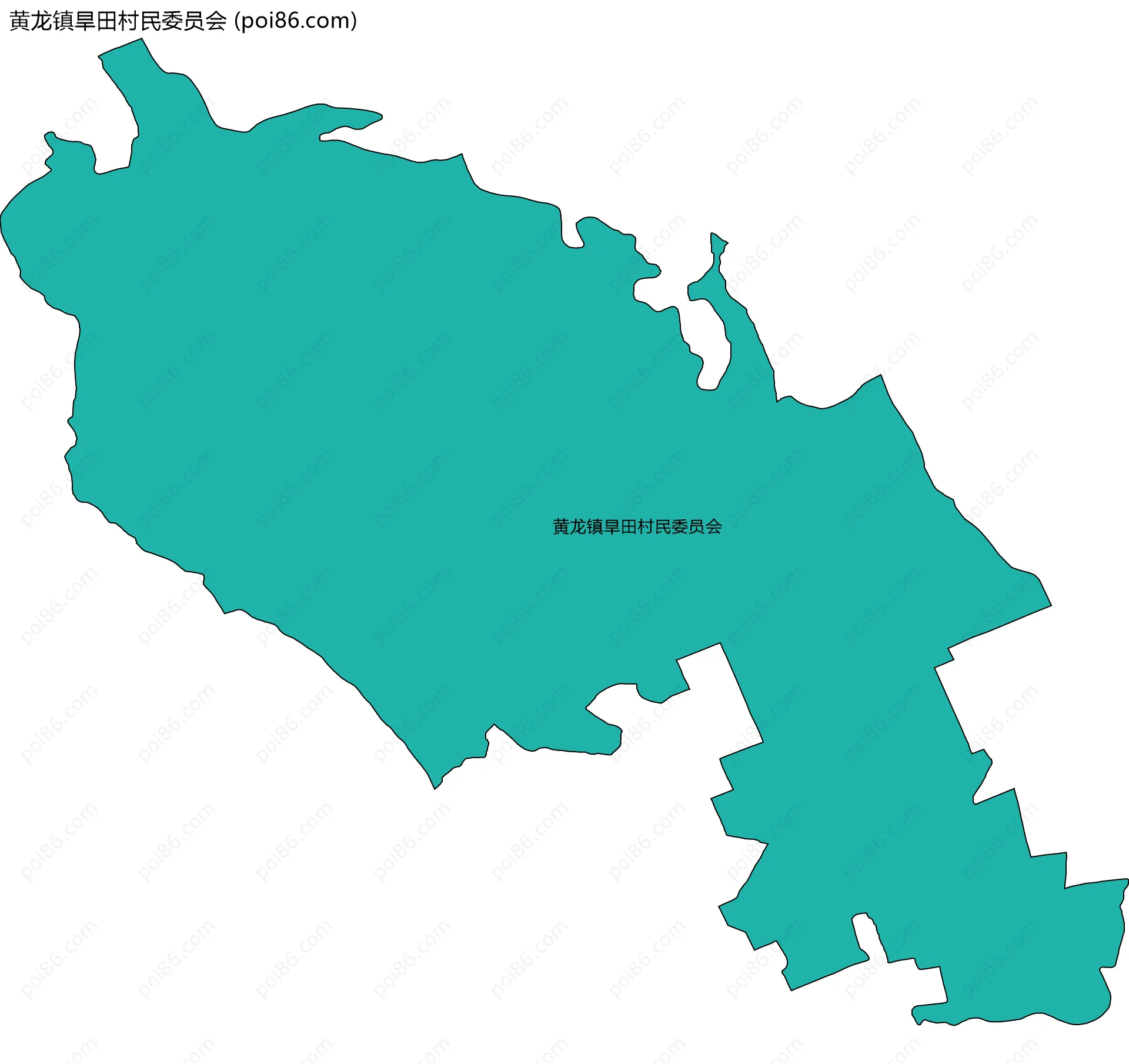 黄龙镇旱田村民委员会边界地图