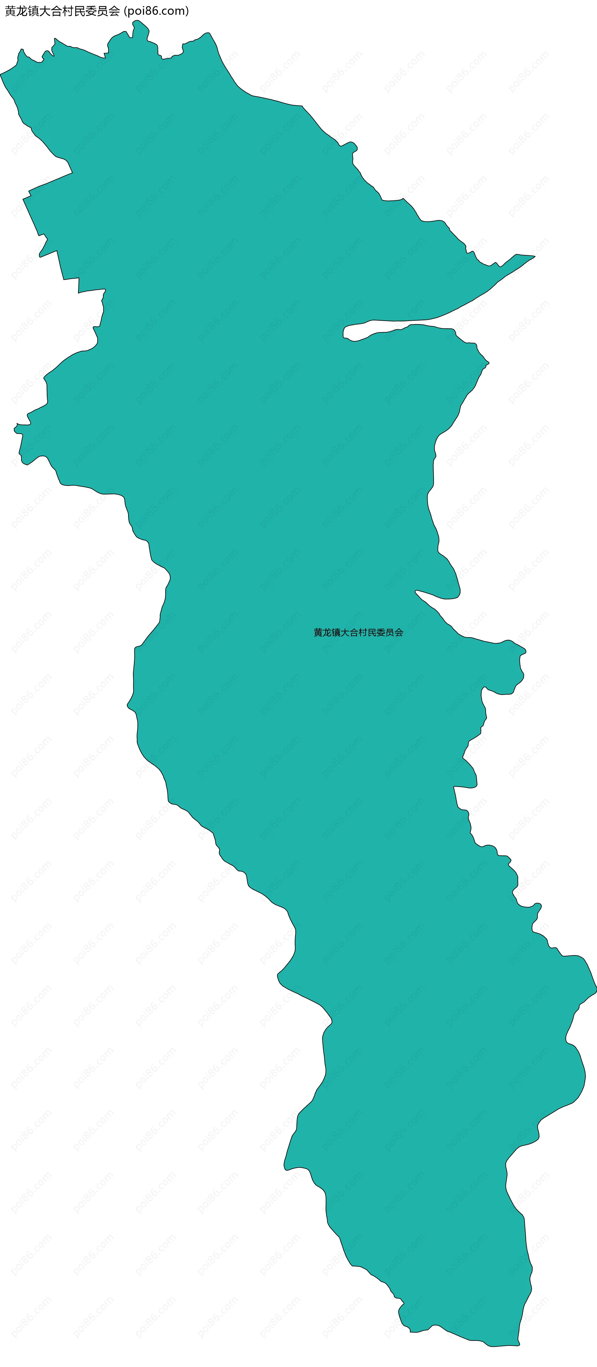 黄龙镇大合村民委员会边界地图