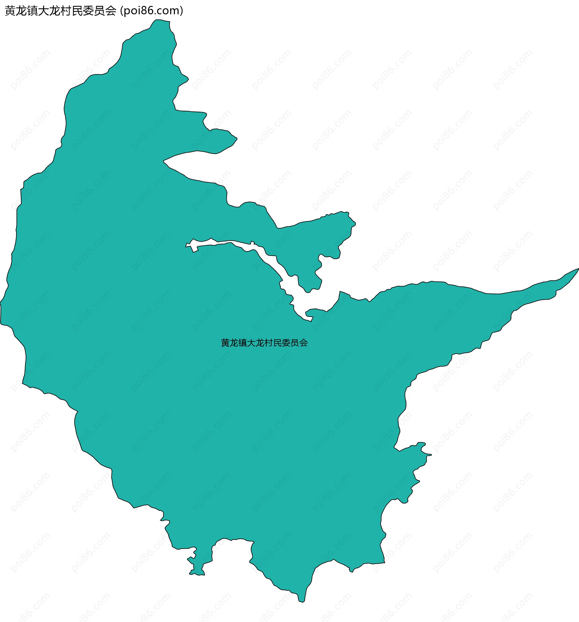 黄龙镇大龙村民委员会边界地图