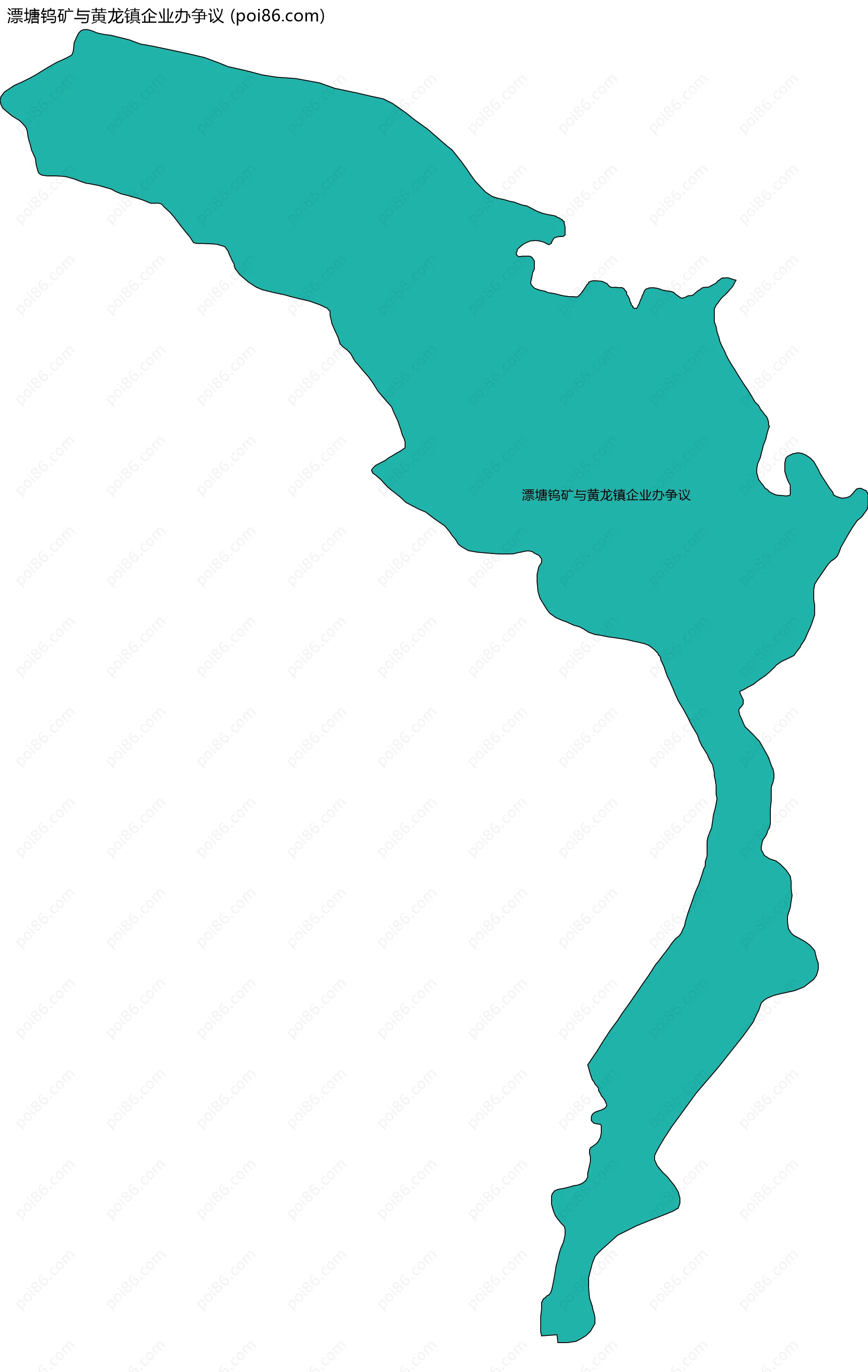漂塘钨矿与黄龙镇企业办争议边界地图