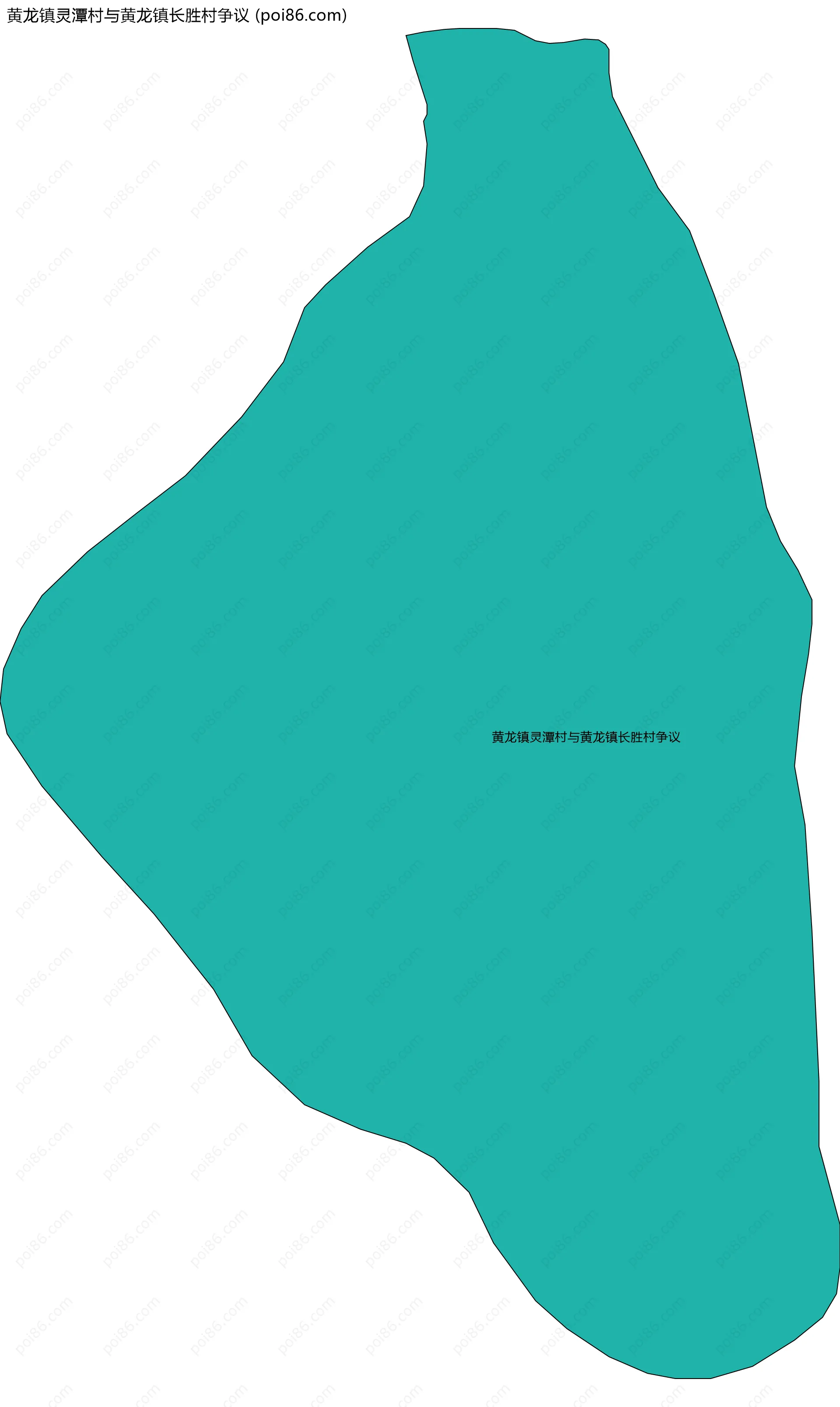 黄龙镇灵潭村与黄龙镇长胜村争议边界地图