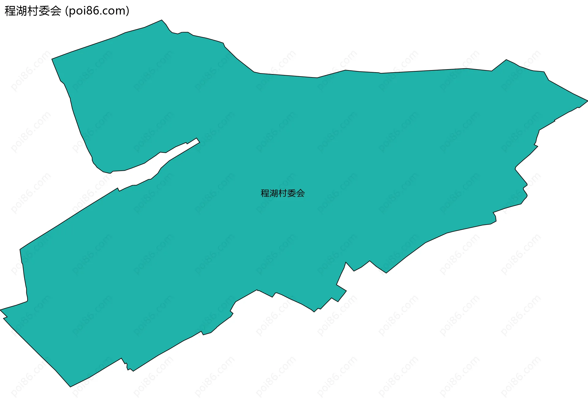 程湖村委会边界地图