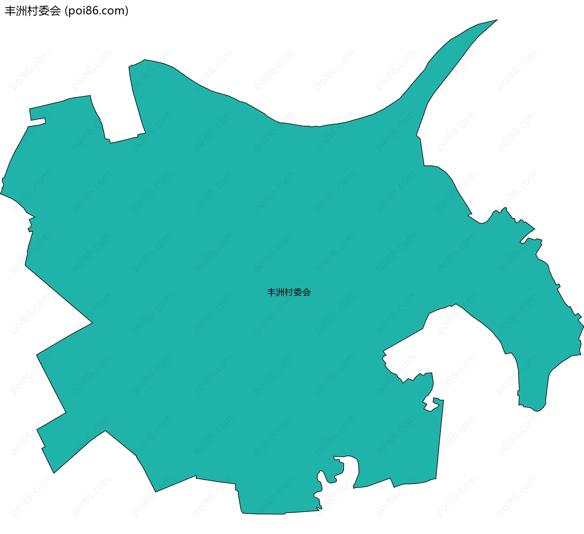 丰洲村委会边界地图