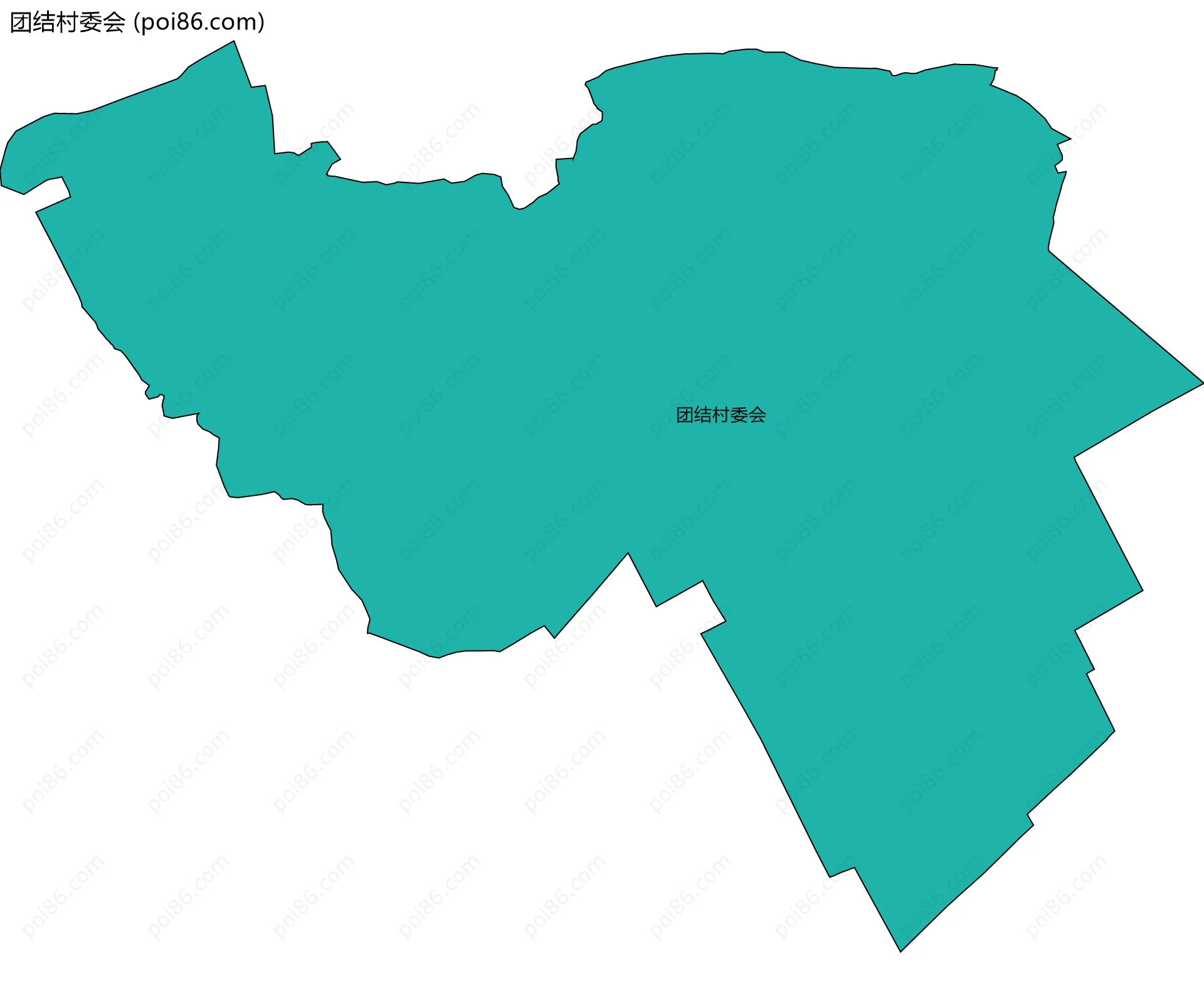 团结村委会边界地图