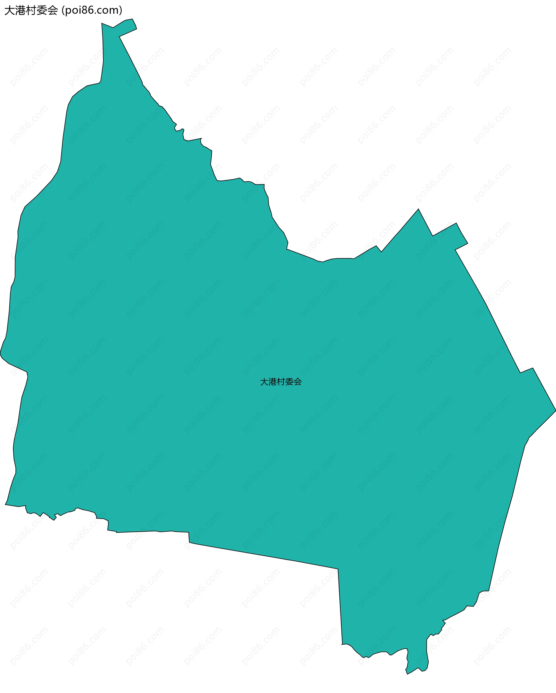 大港村委会边界地图