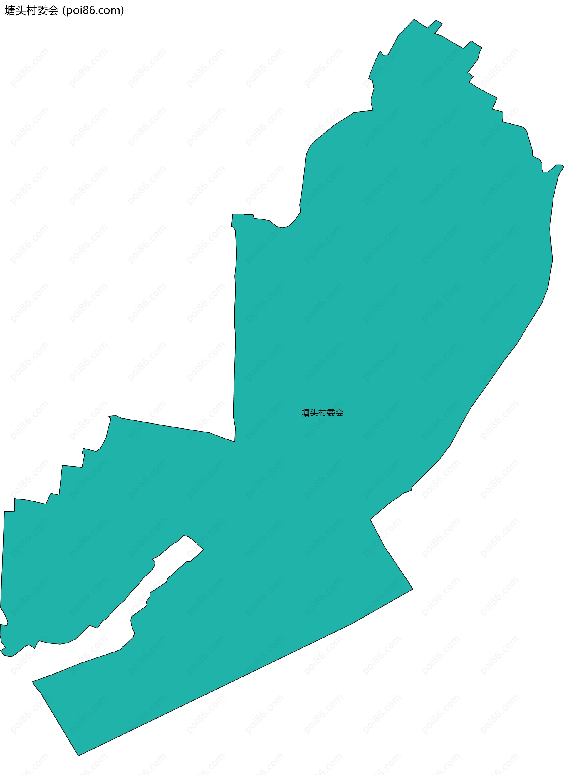塘头村委会边界地图