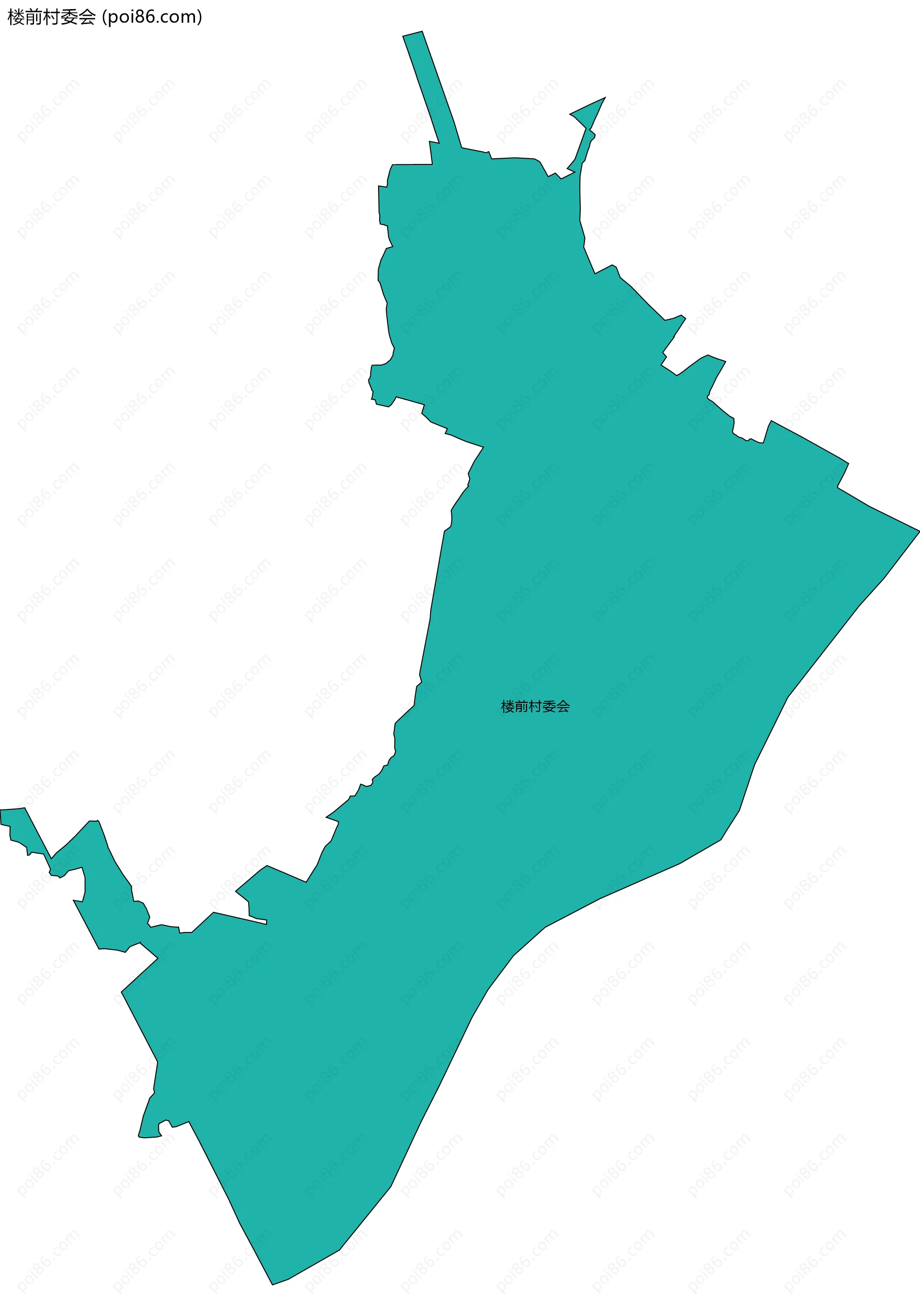 楼前村委会边界地图