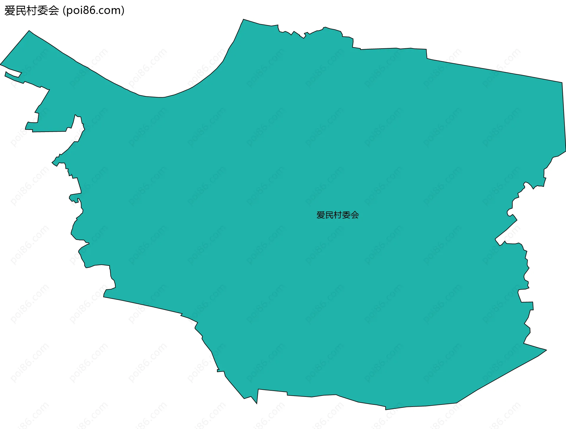 爱民村委会边界地图