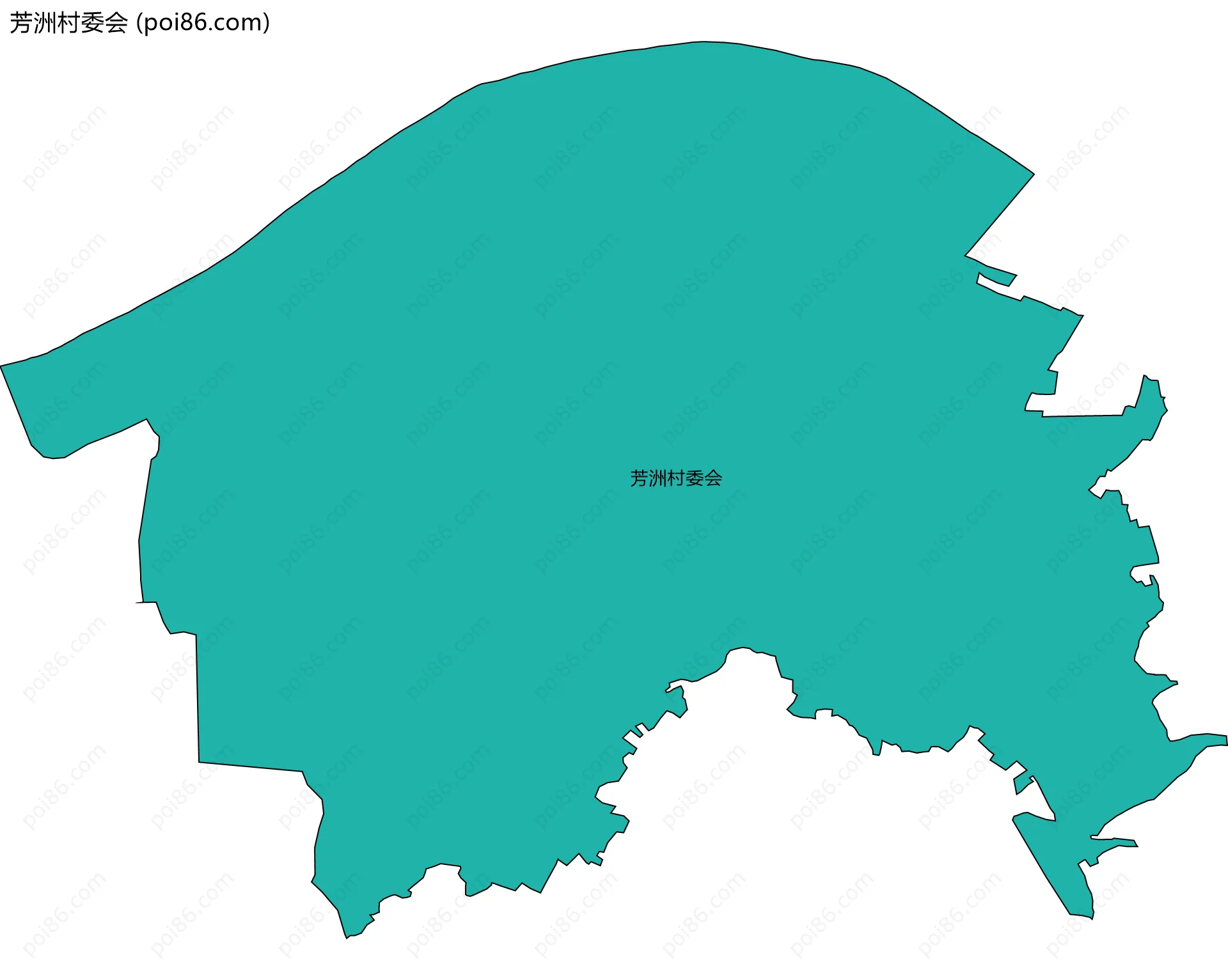 芳洲村委会边界地图