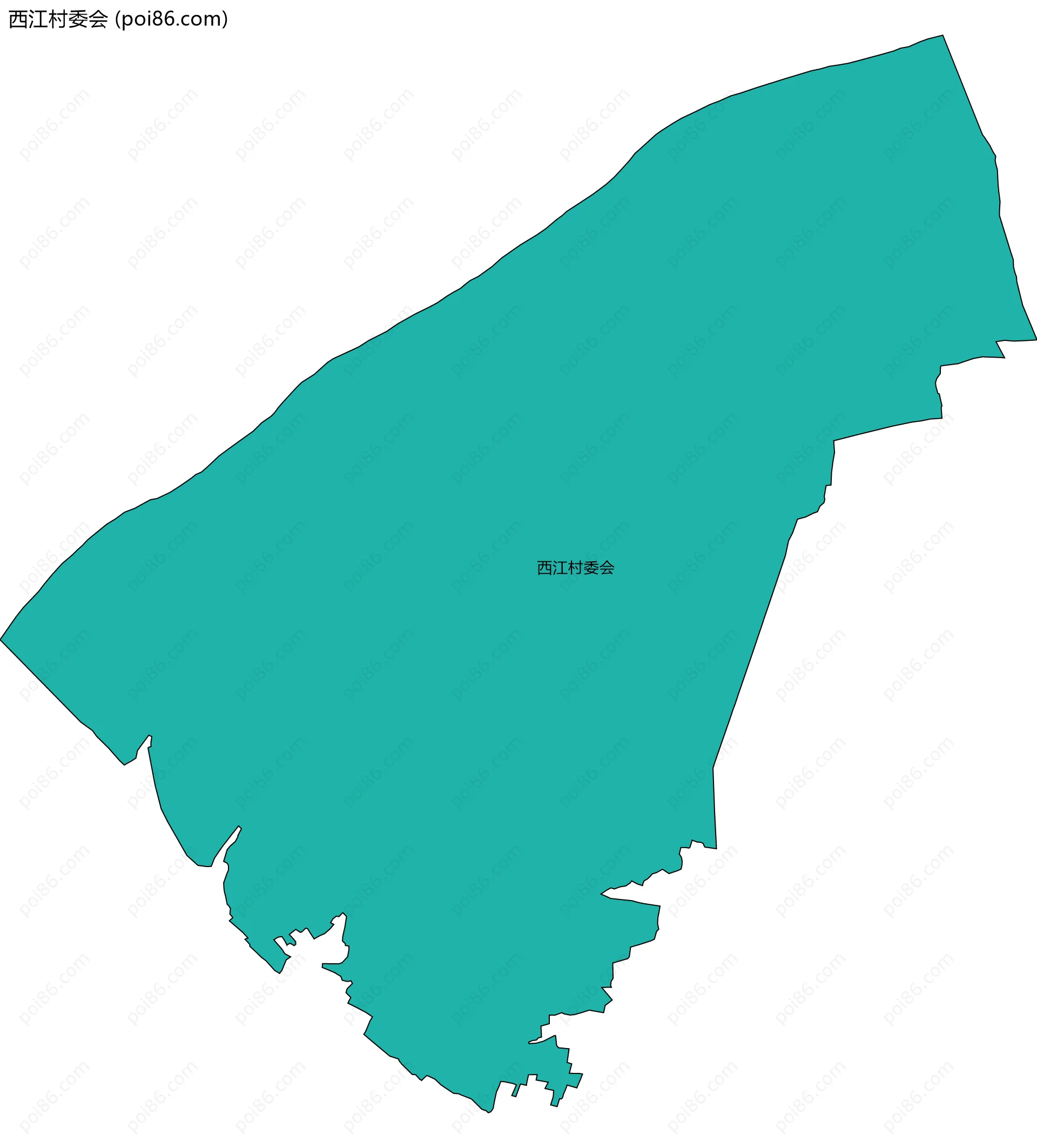 西江村委会边界地图