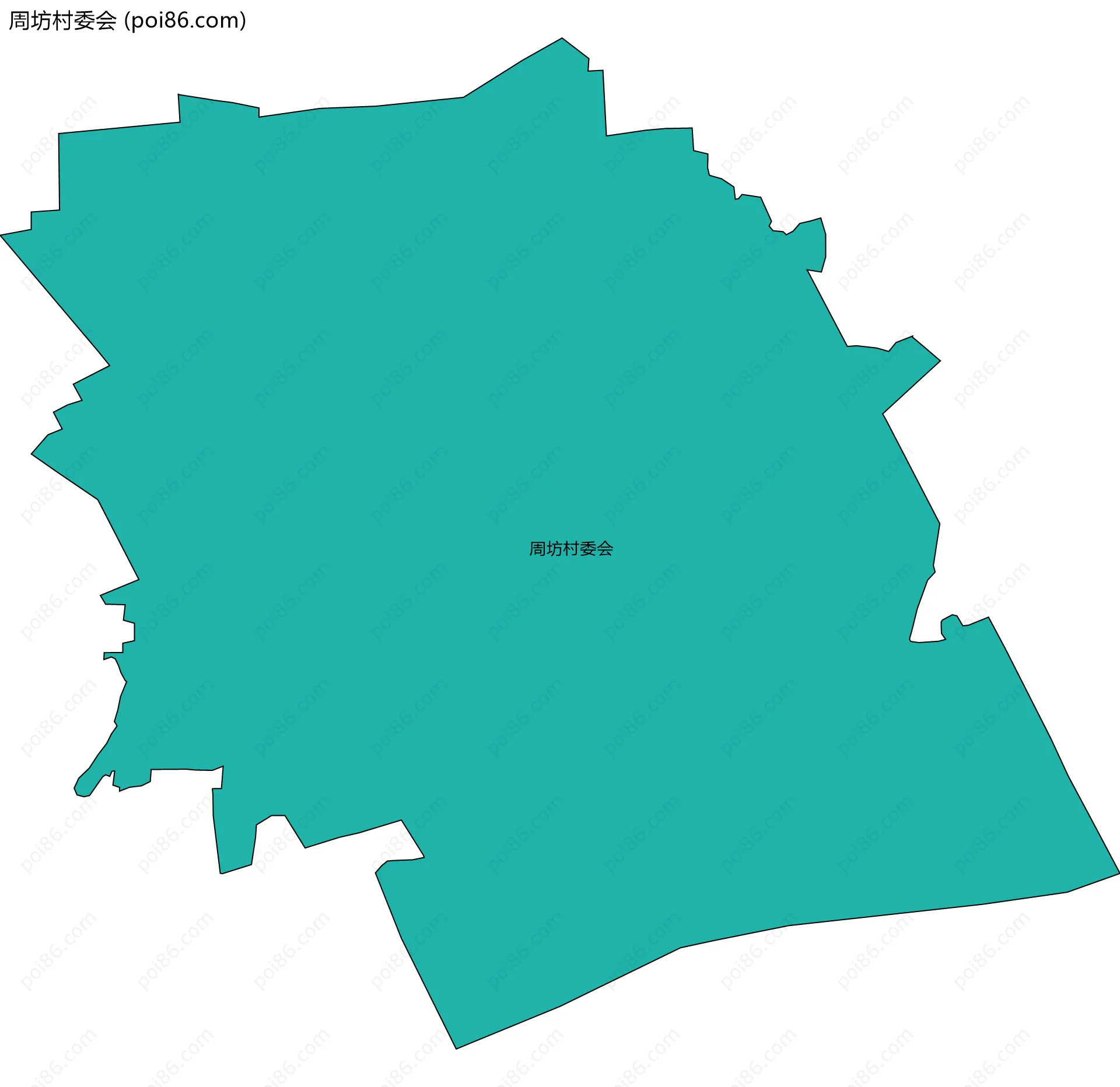 周坊村委会边界地图