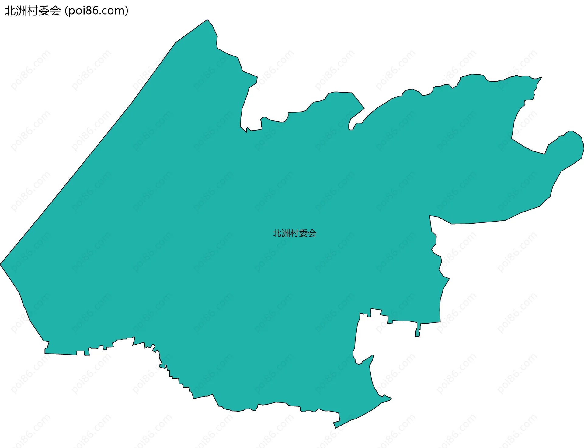 北洲村委会边界地图