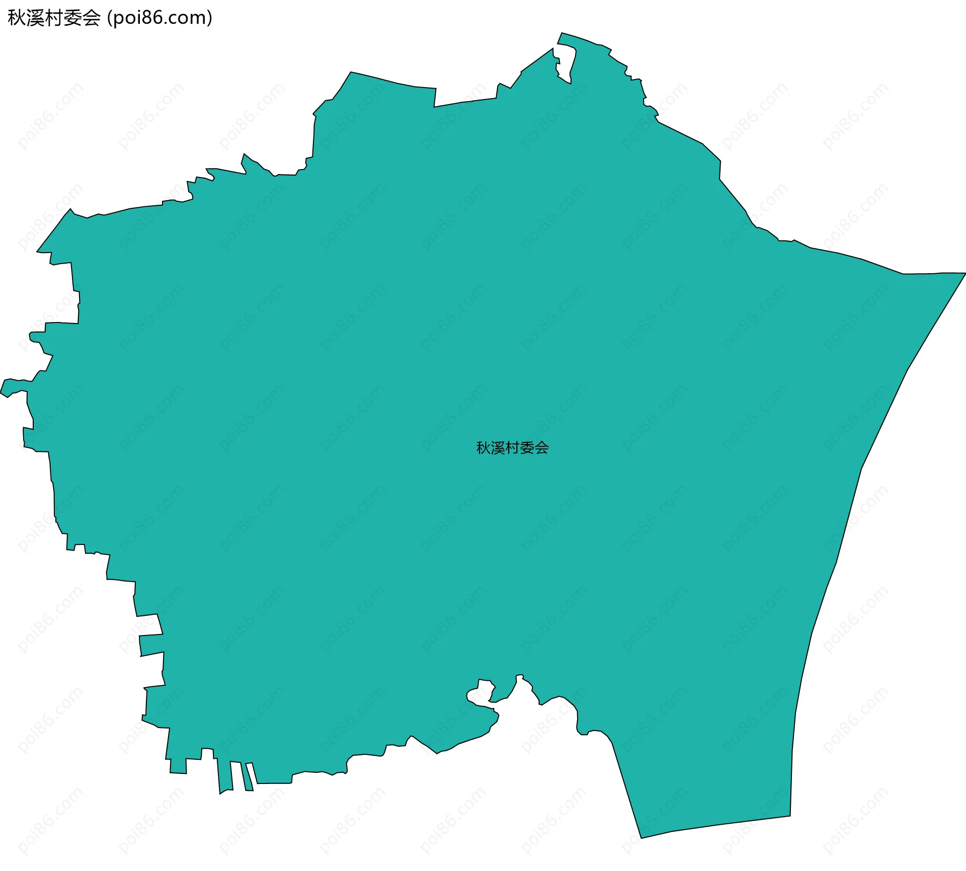 秋溪村委会边界地图