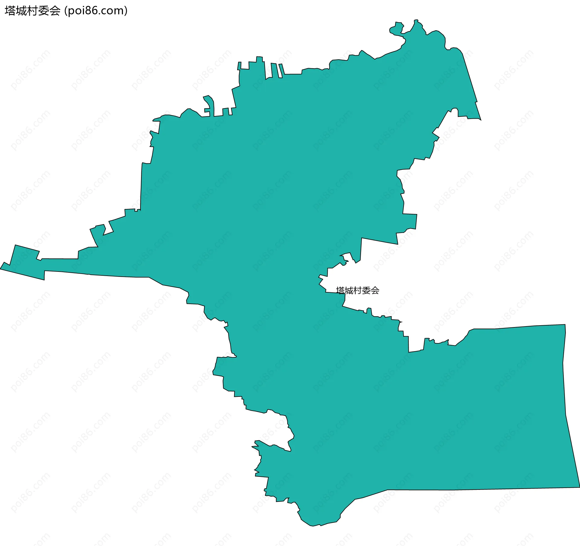 塔城村委会边界地图