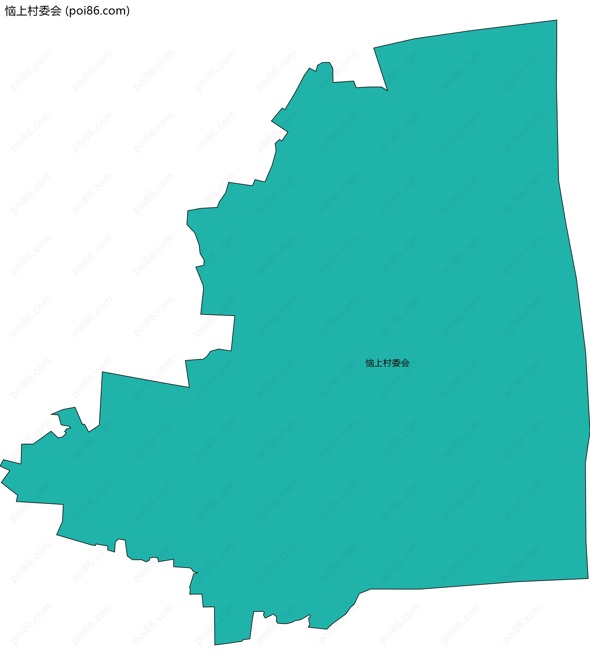 恼上村委会边界地图