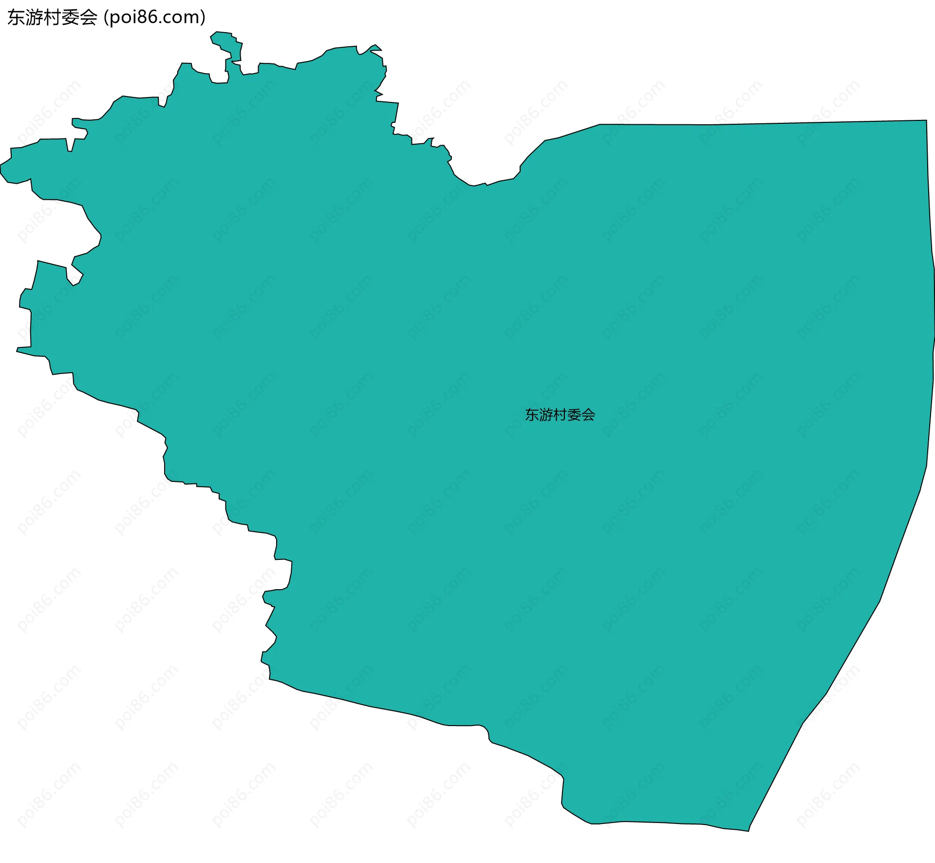 东游村委会边界地图