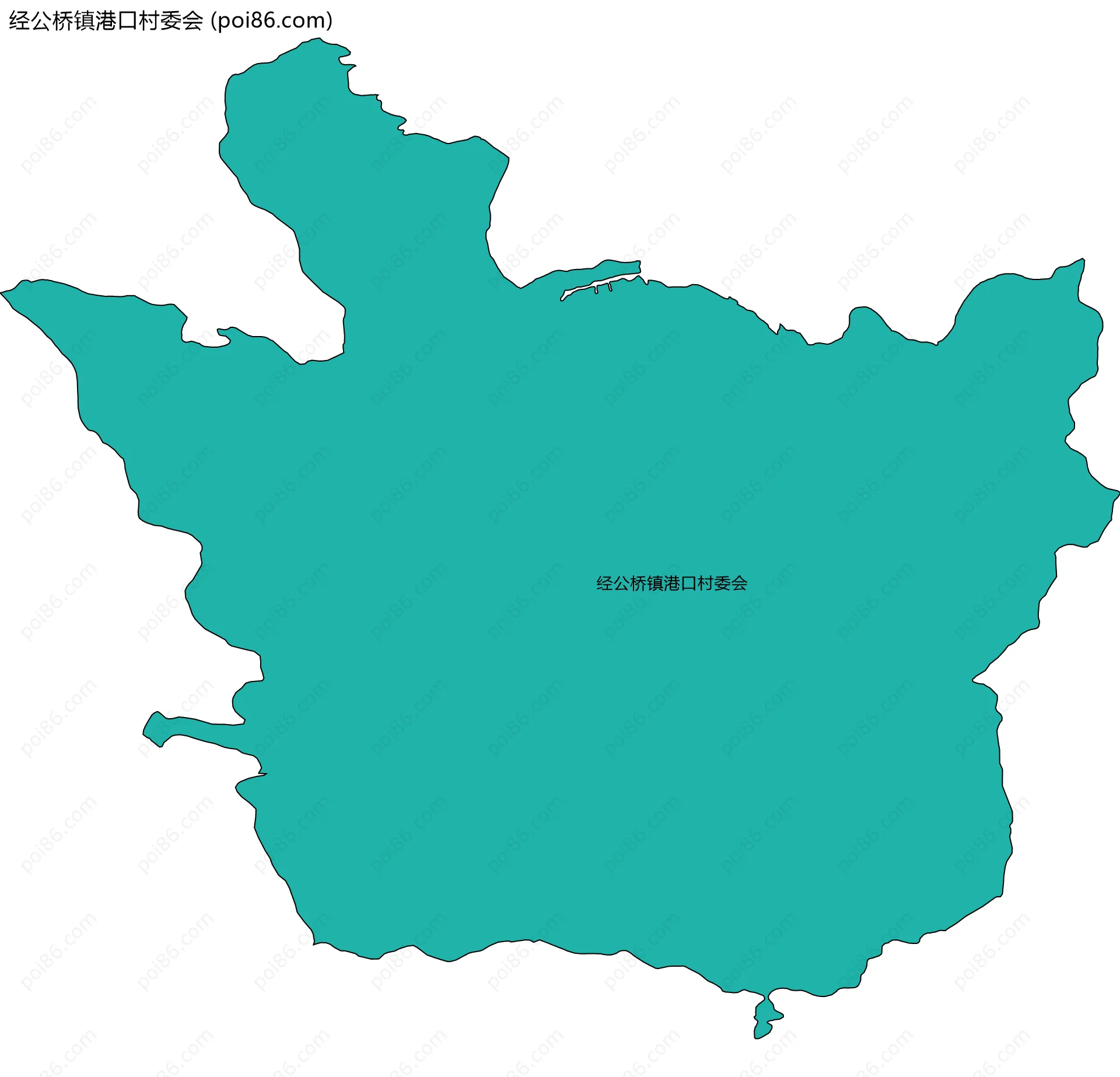 经公桥镇港口村委会边界地图