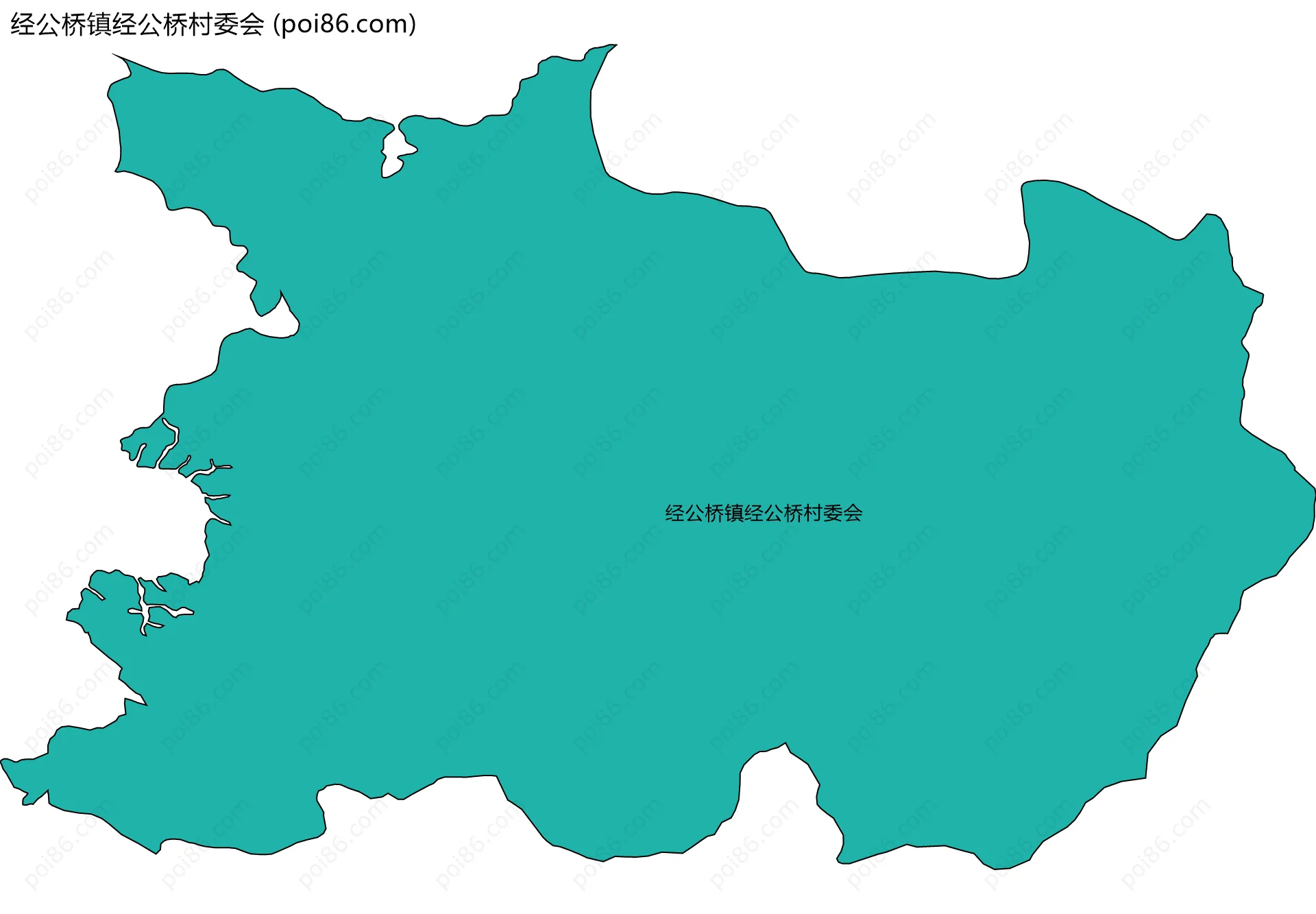 经公桥镇经公桥村委会边界地图