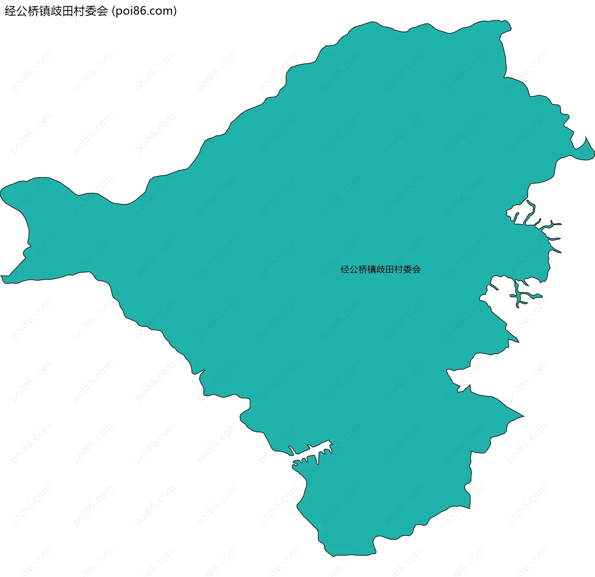 经公桥镇歧田村委会边界地图