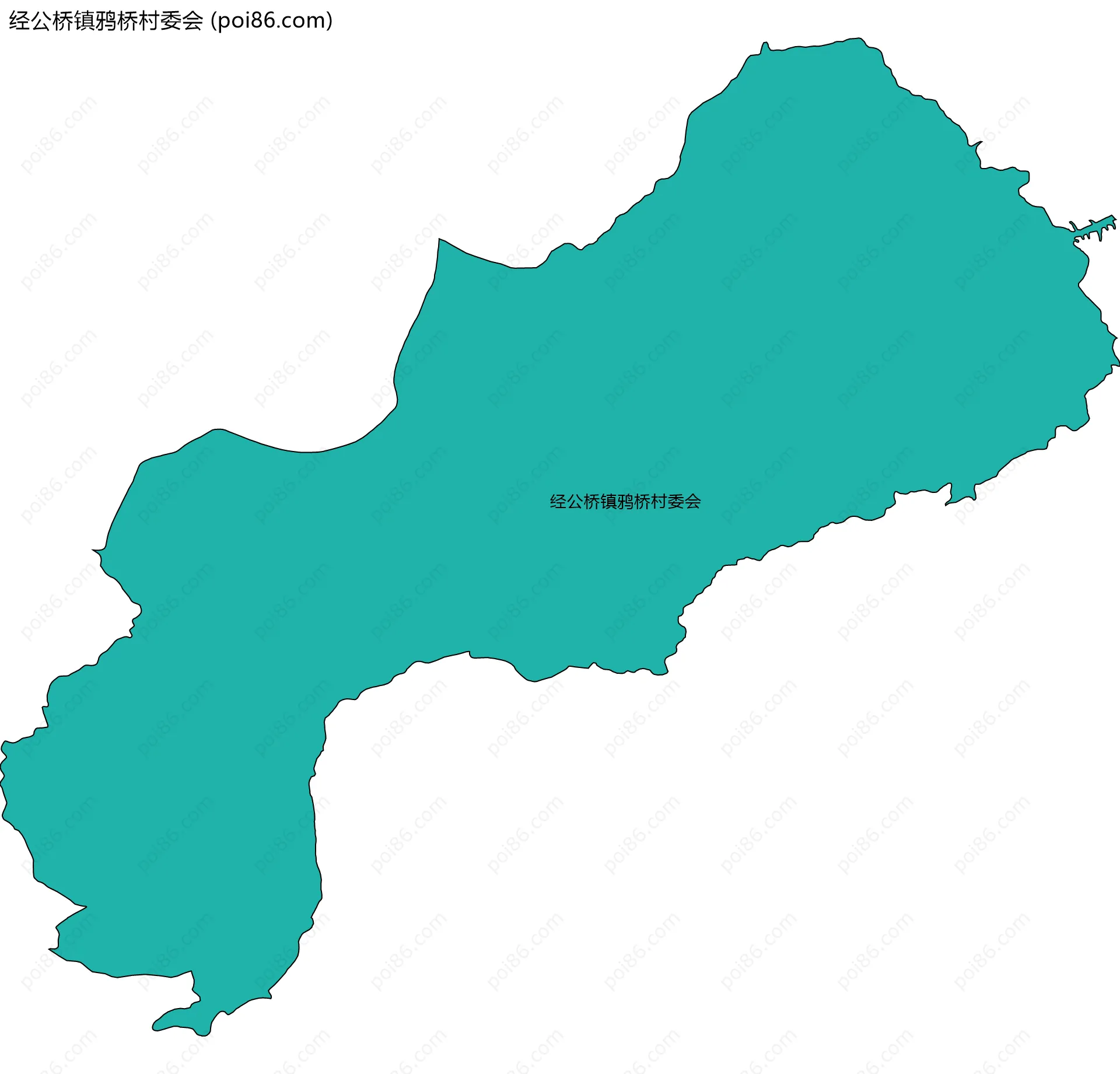 经公桥镇鸦桥村委会边界地图
