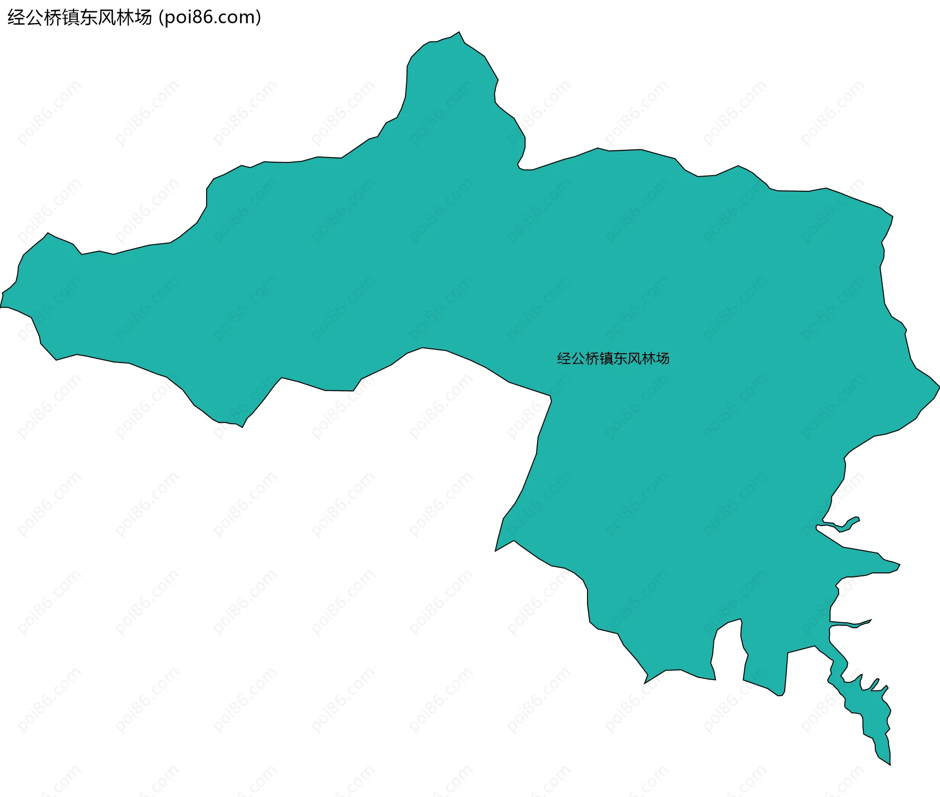 经公桥镇东风林场边界地图