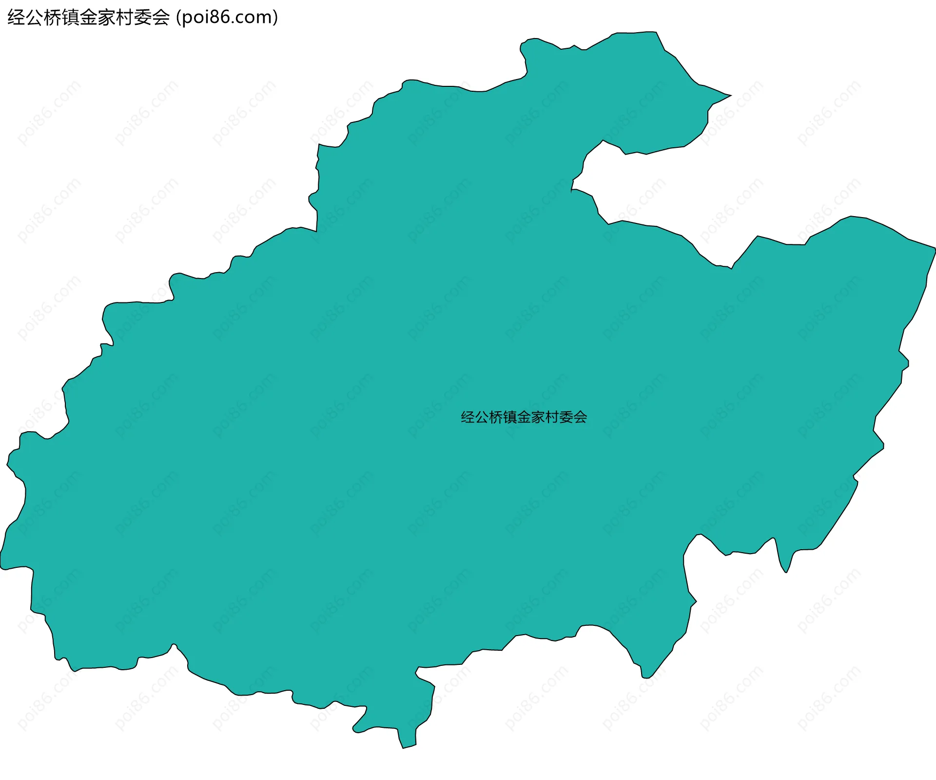 经公桥镇金家村委会边界地图