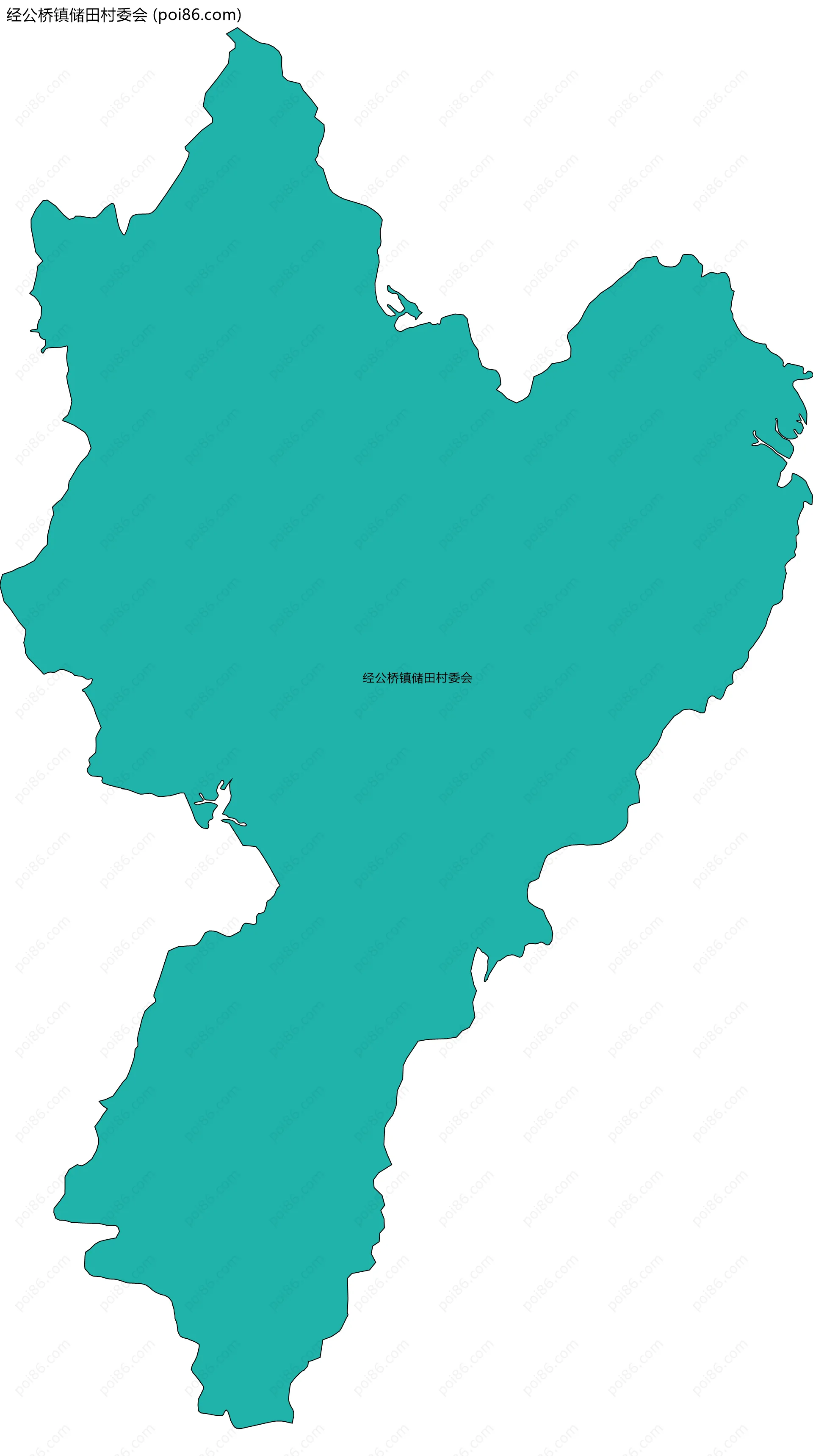 经公桥镇储田村委会边界地图