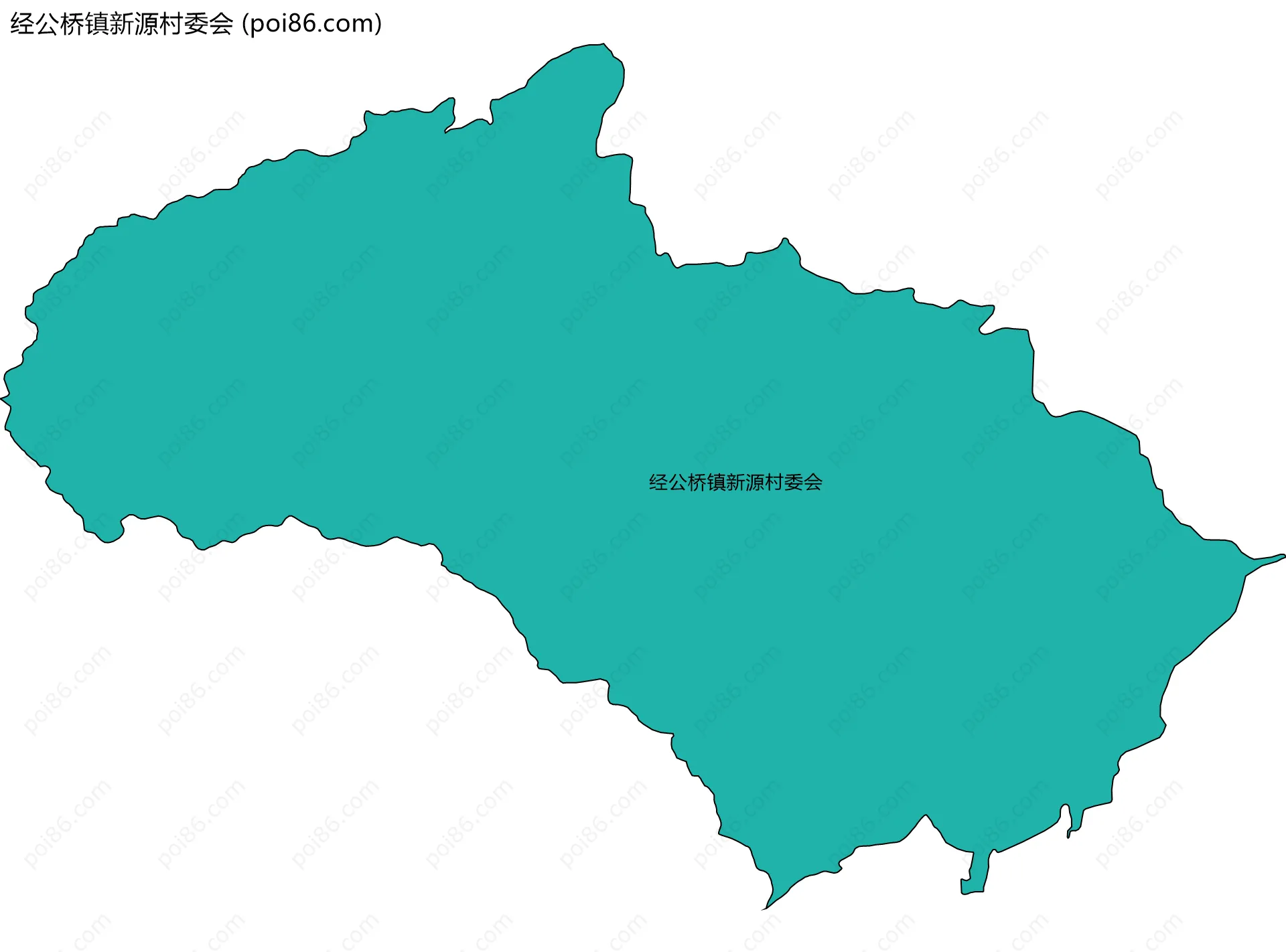 经公桥镇新源村委会边界地图