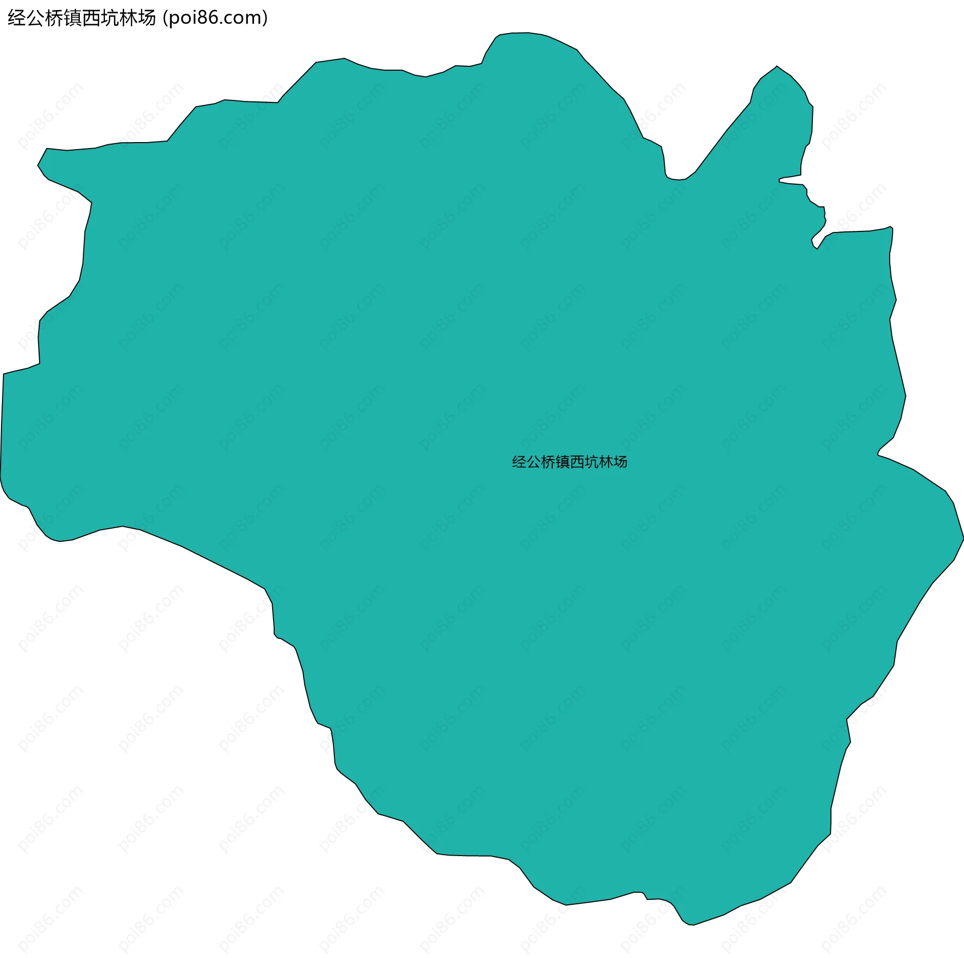 经公桥镇西坑林场边界地图