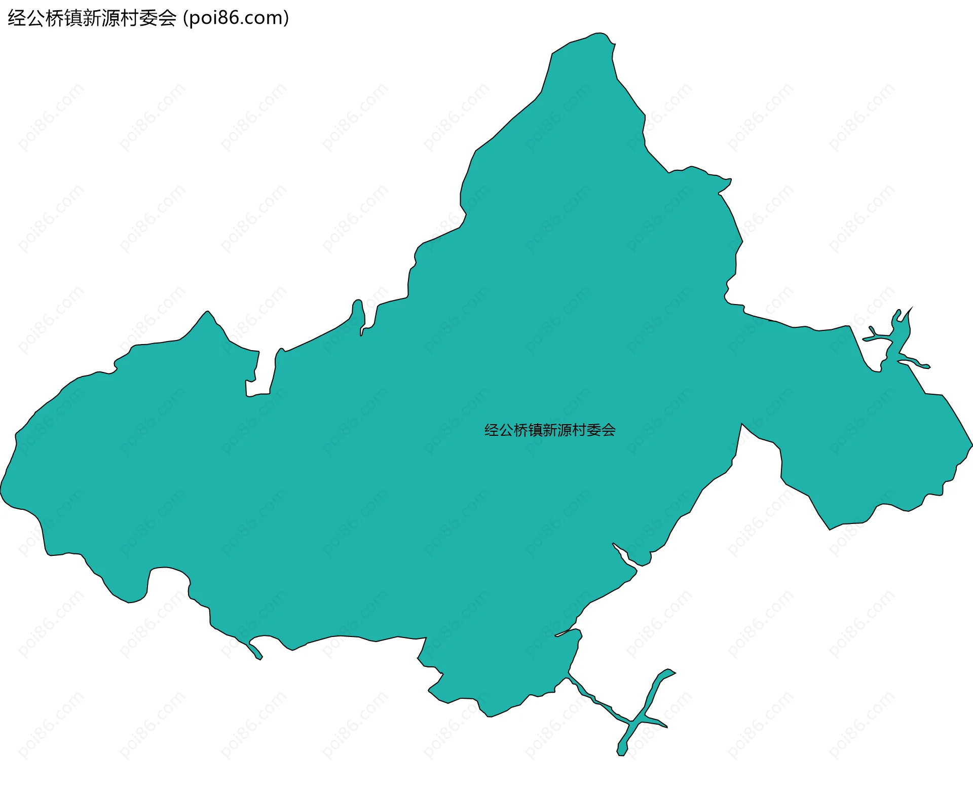经公桥镇新源村委会边界地图