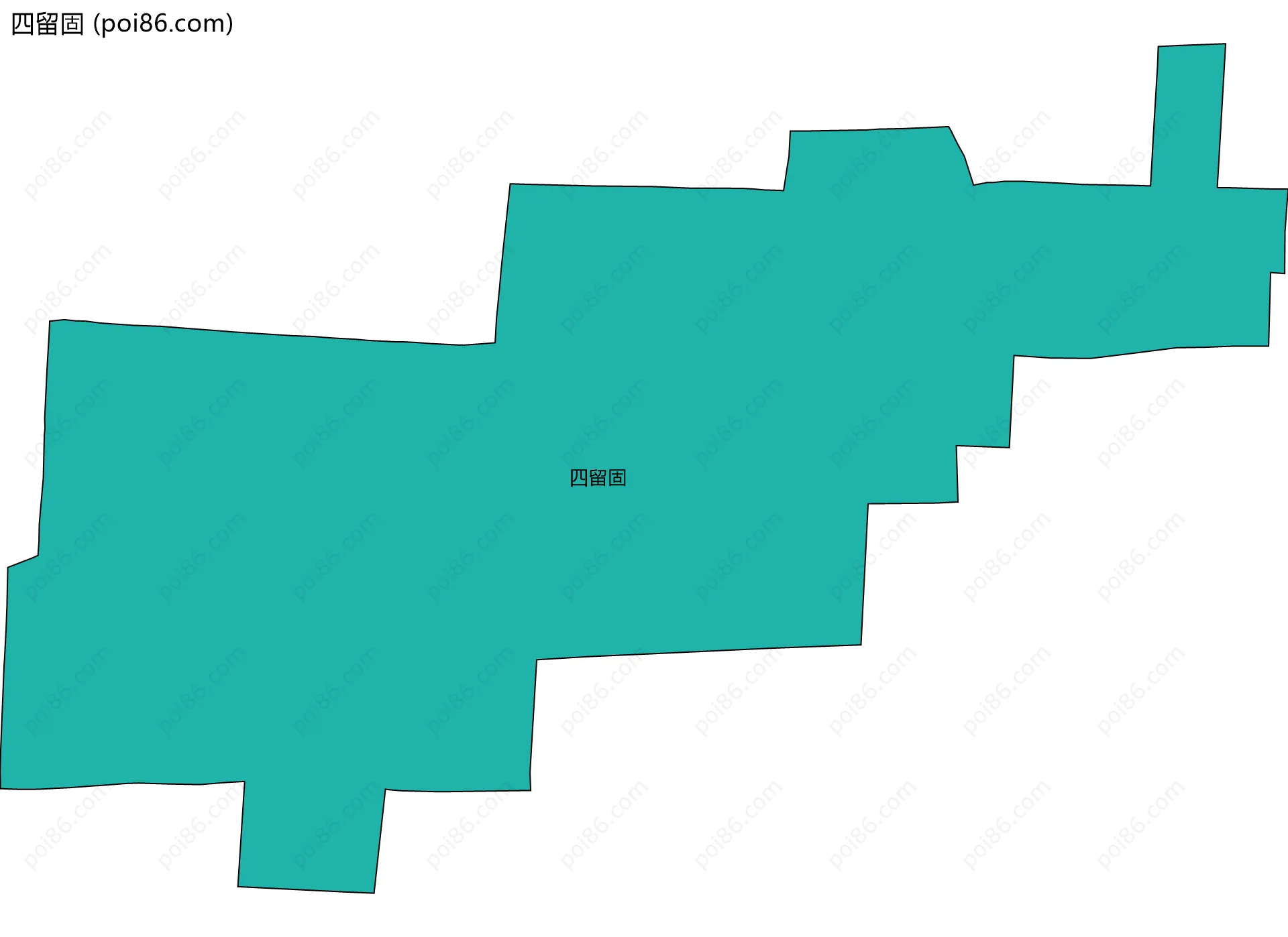 四留固边界地图